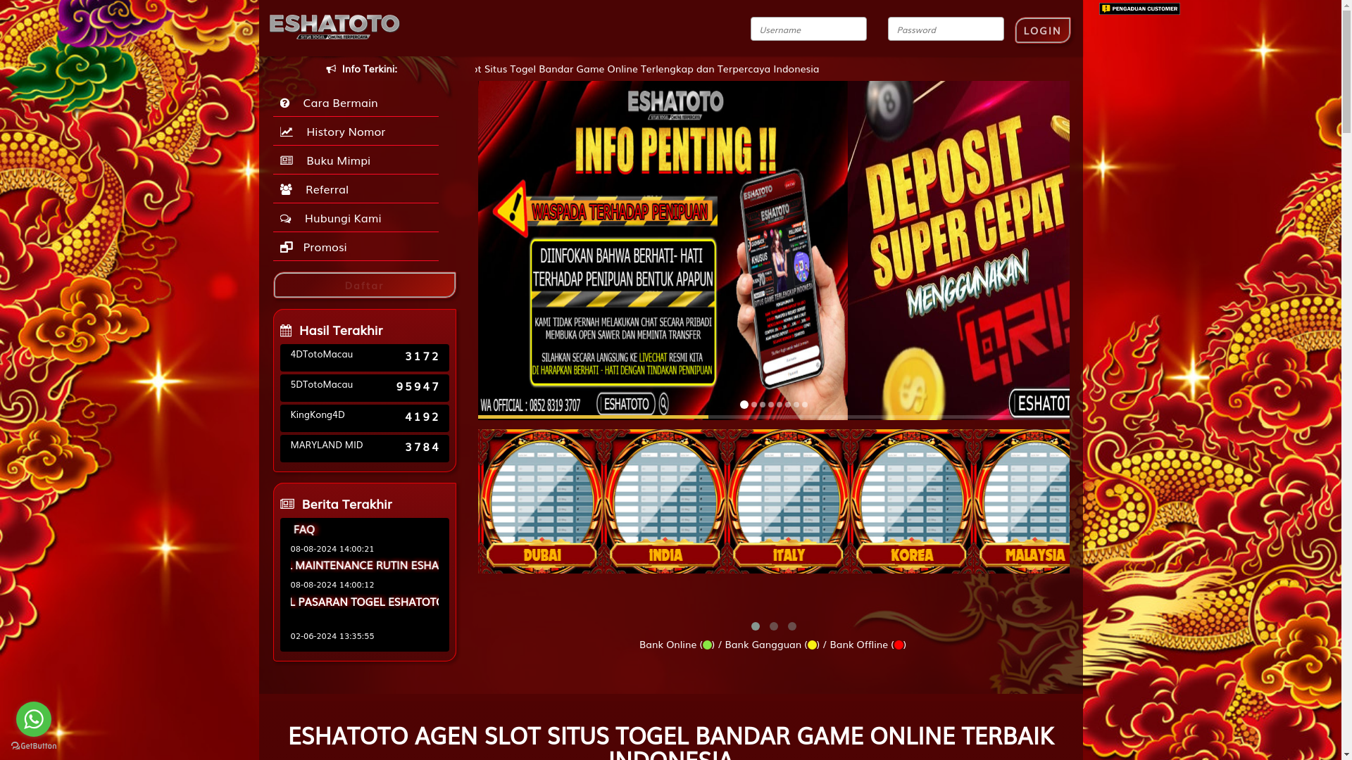 website screenshot of https://eshagaming2.site/