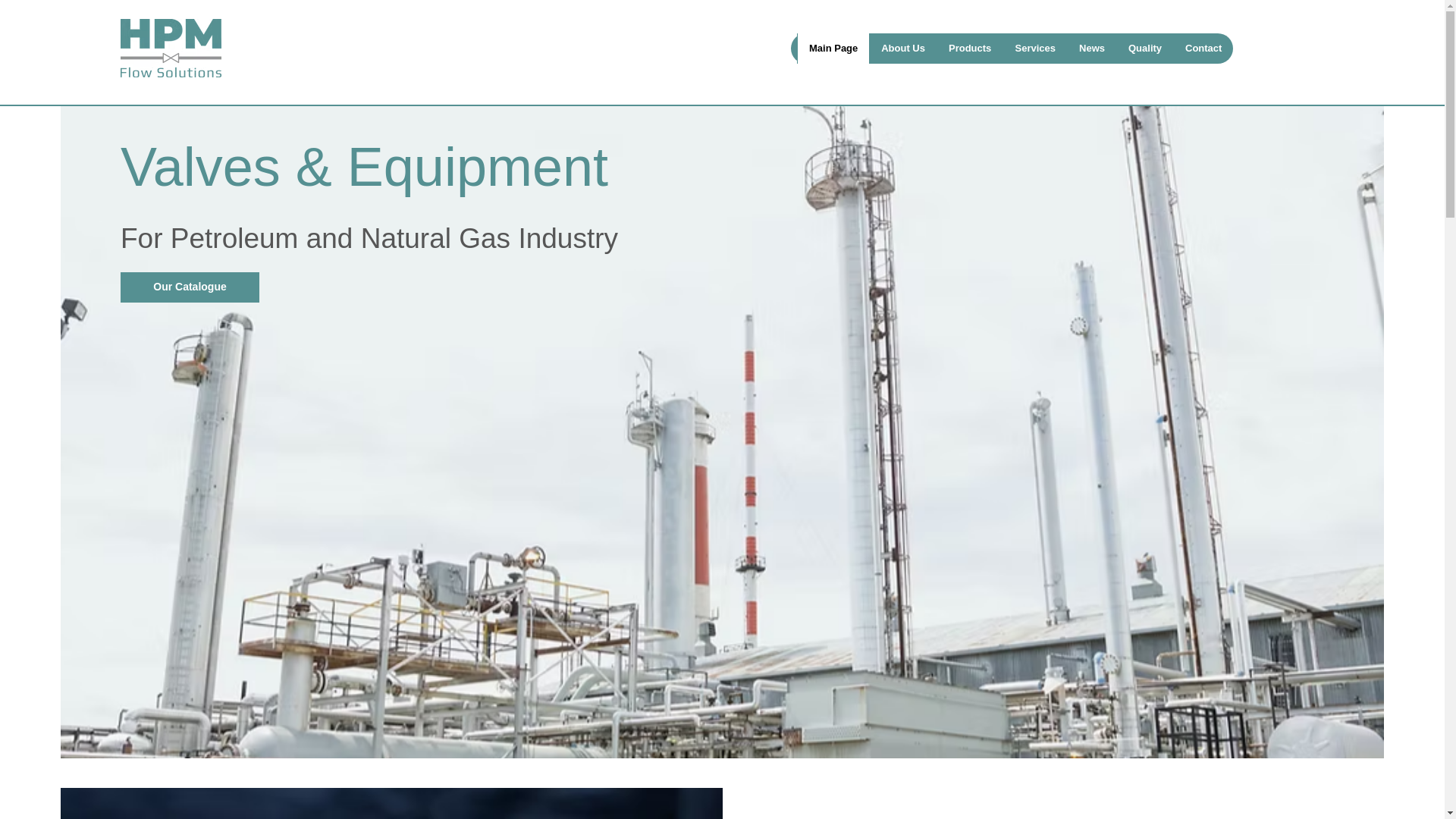 website screenshot of https://hpmvalve.com/