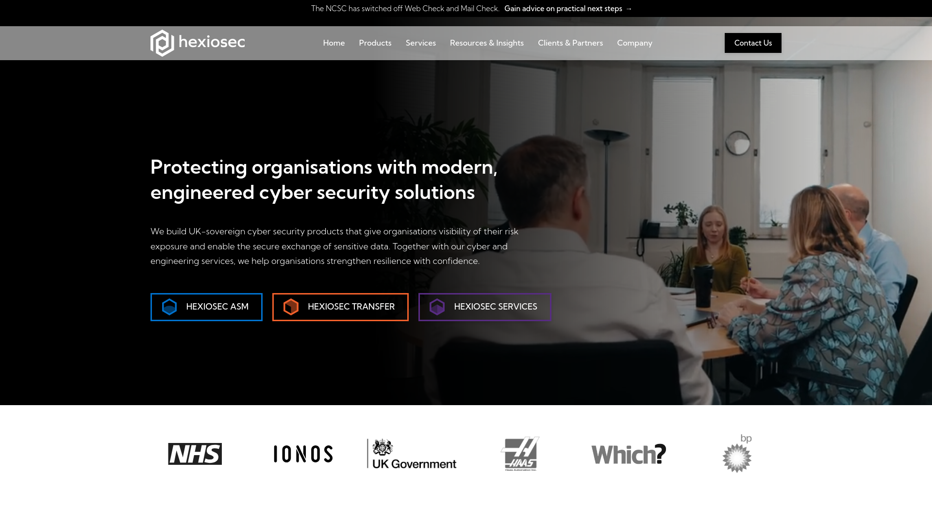 website screenshot of https://hexiosec-website.pages.dev/