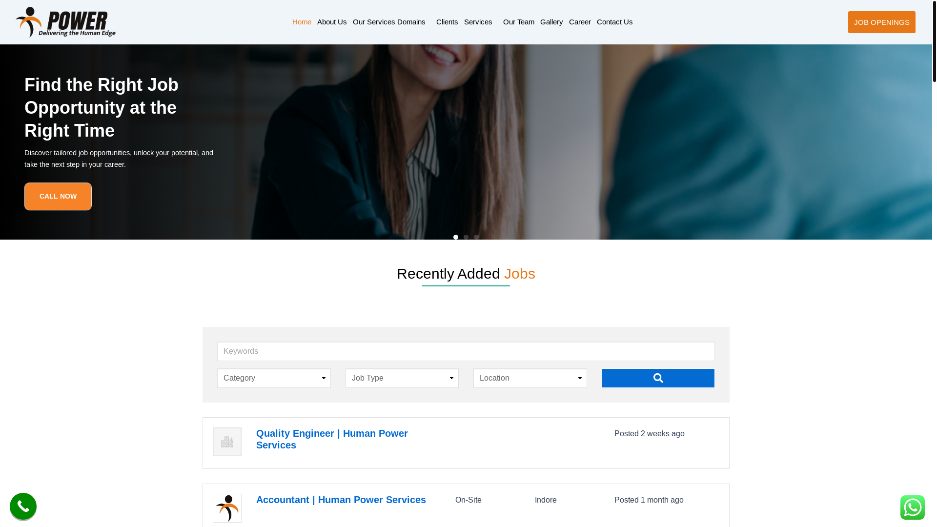 website screenshot of https://humanpowerservices.com/