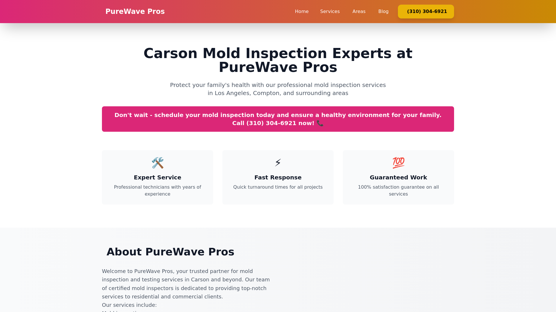 website screenshot of https://purewavepro.pages.dev/