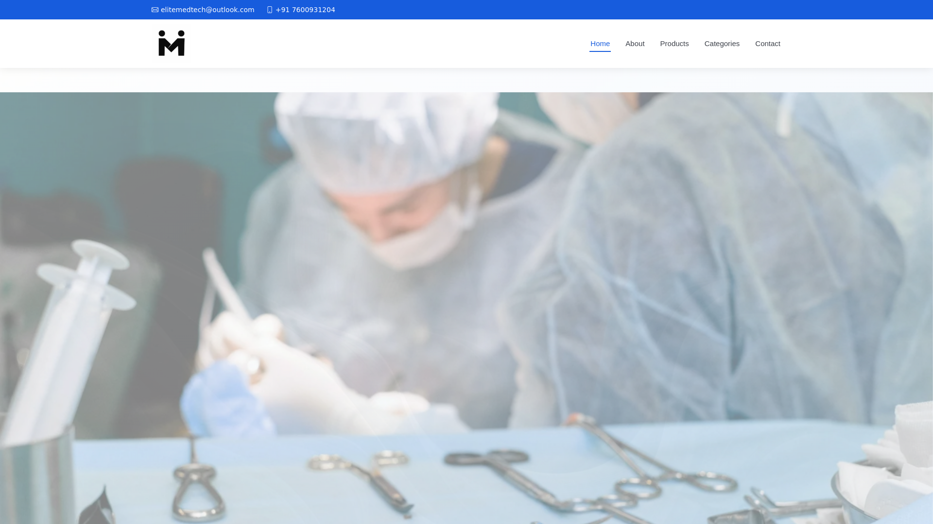 website screenshot of https://elitemedtech.in/