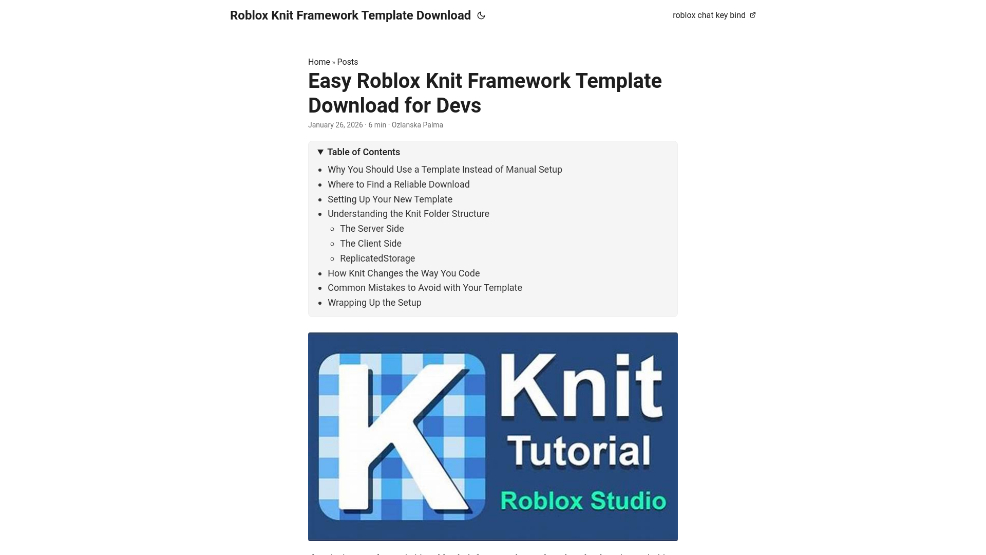 website screenshot of https://roblox-knit-framework-template-download.pages.dev/