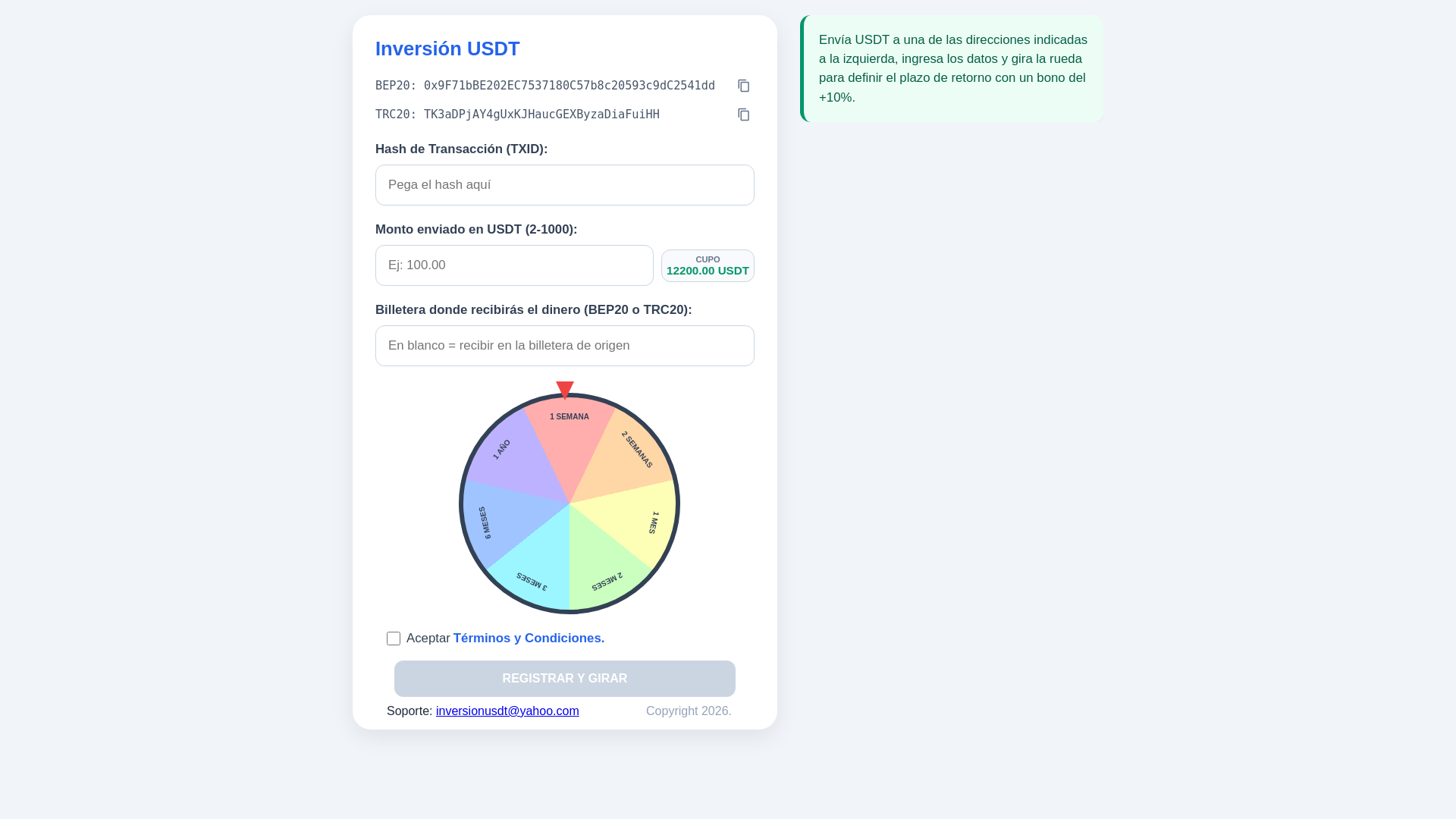 website screenshot of https://invertirusdt.com/