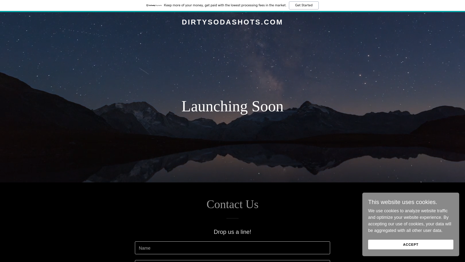 website screenshot of https://dirtysodashots.com