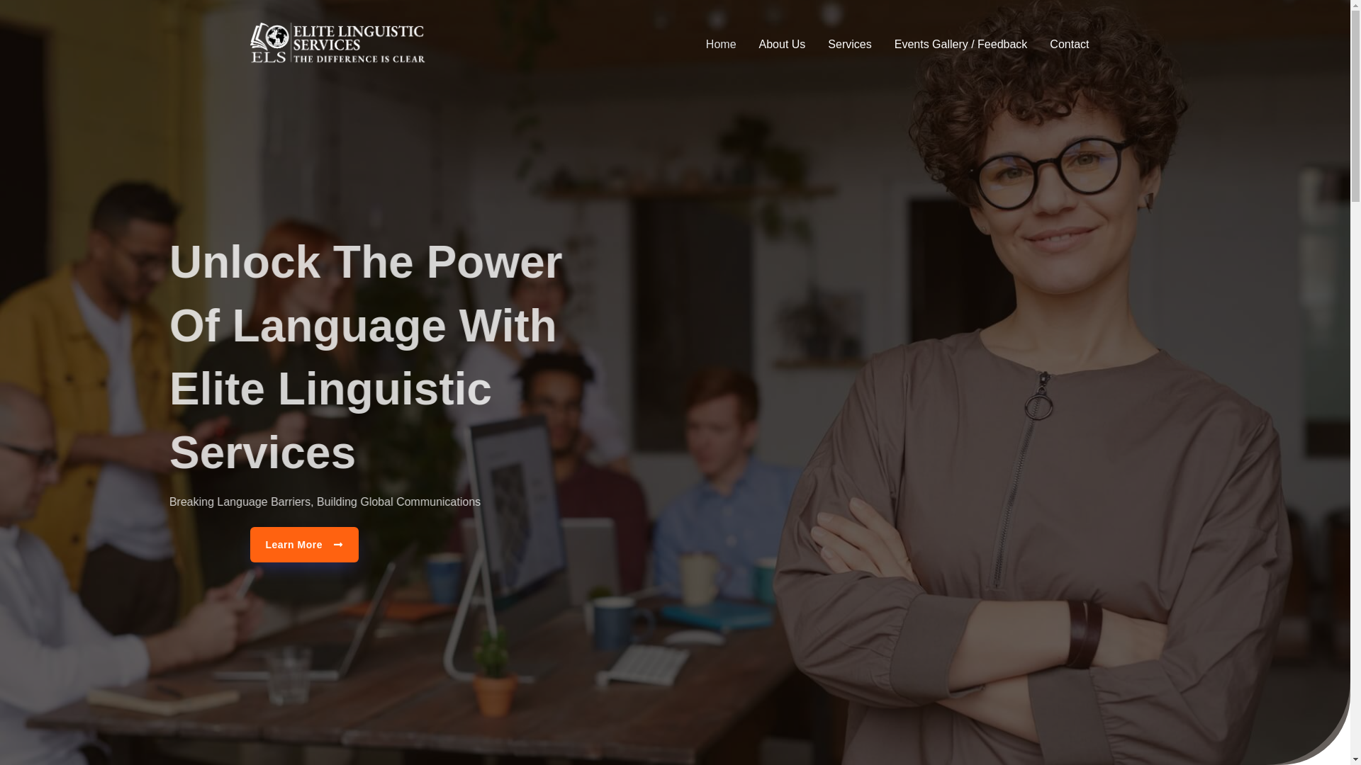 website screenshot of https://elitelinguisticservices.org/