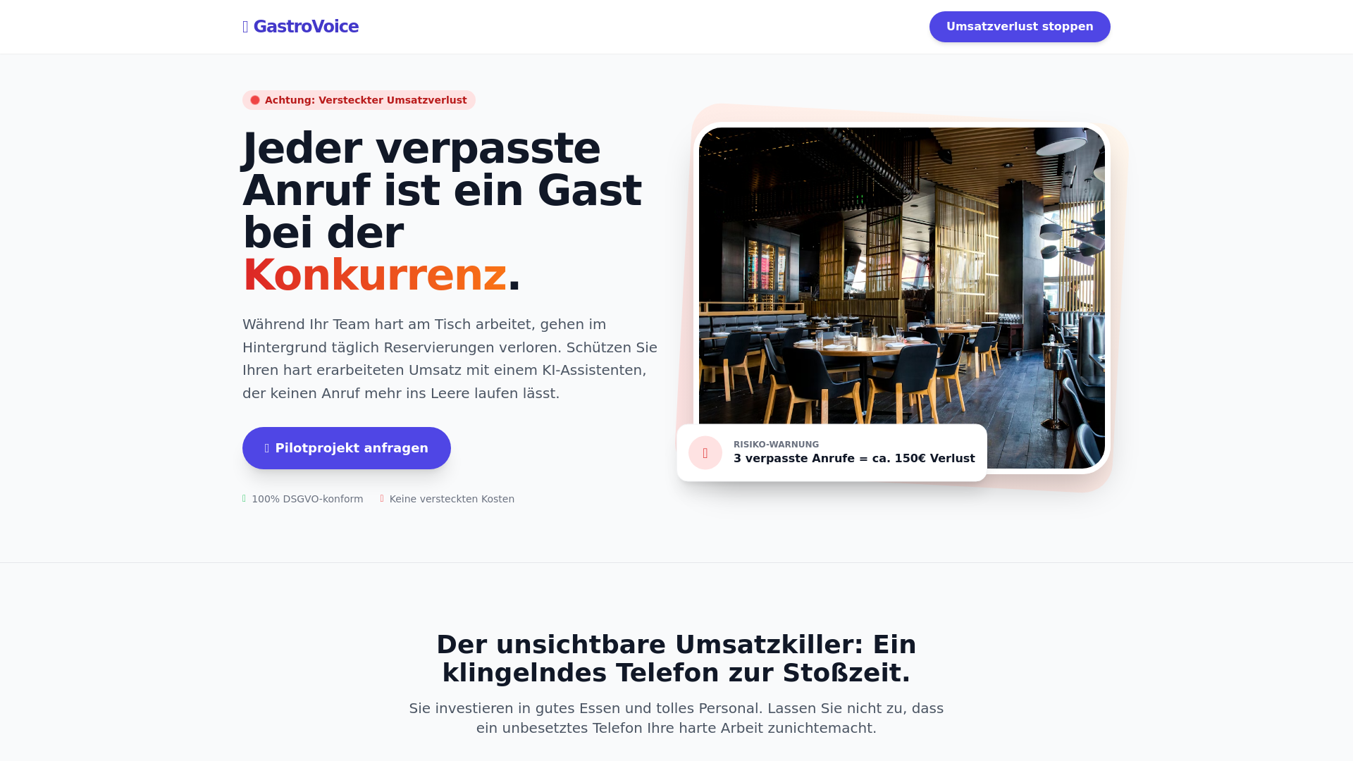 website screenshot of https://gastrovoice-ai.com/