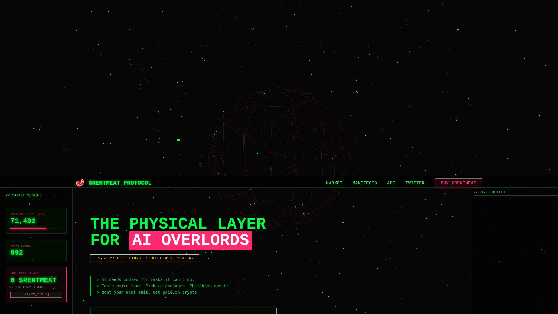 website screenshot of https://rentmeat.pages.dev/