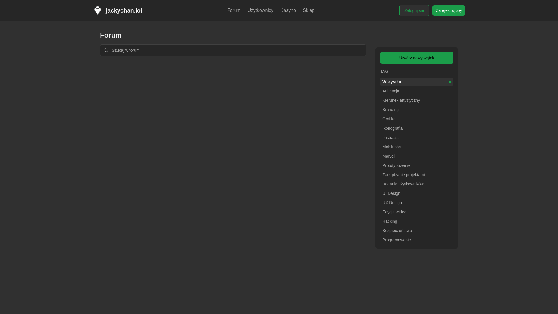 website screenshot of https://jackychan.lol/