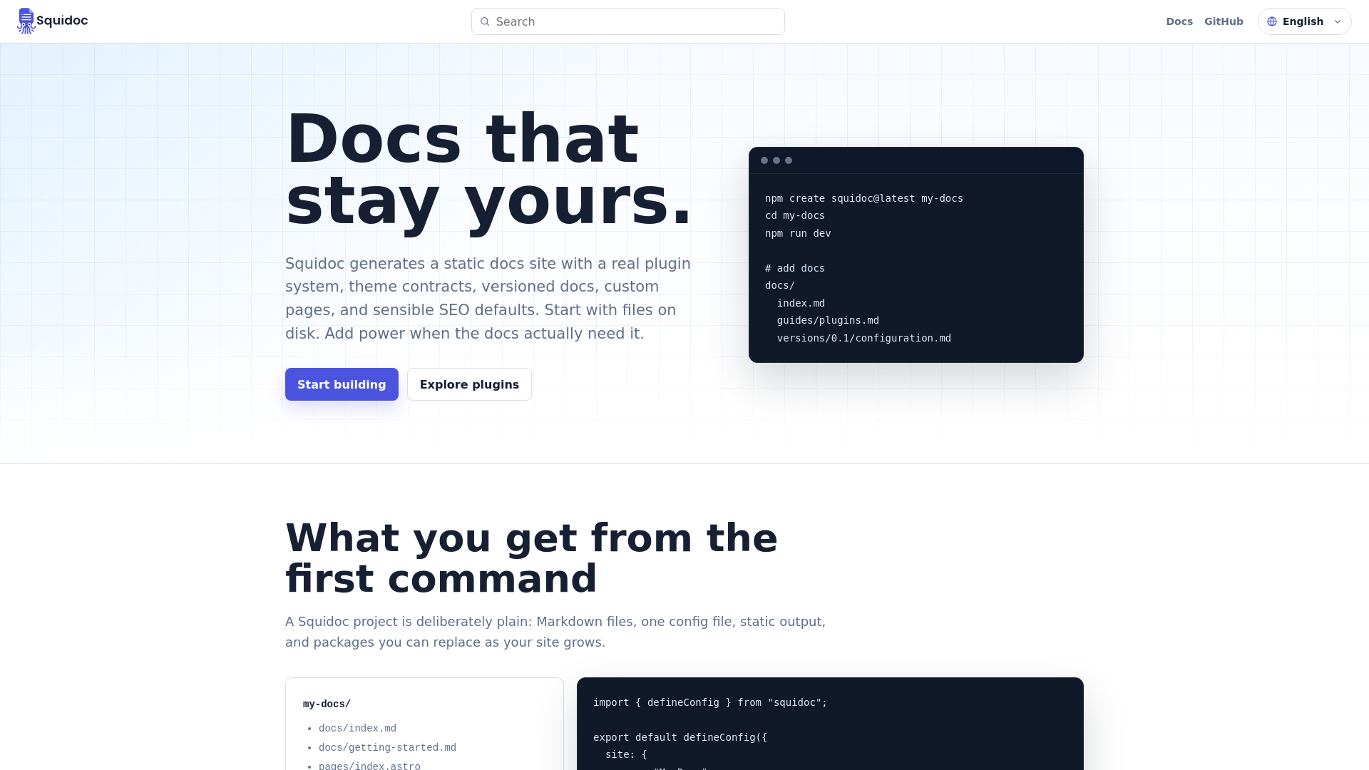 website screenshot of https://squidoc.com/