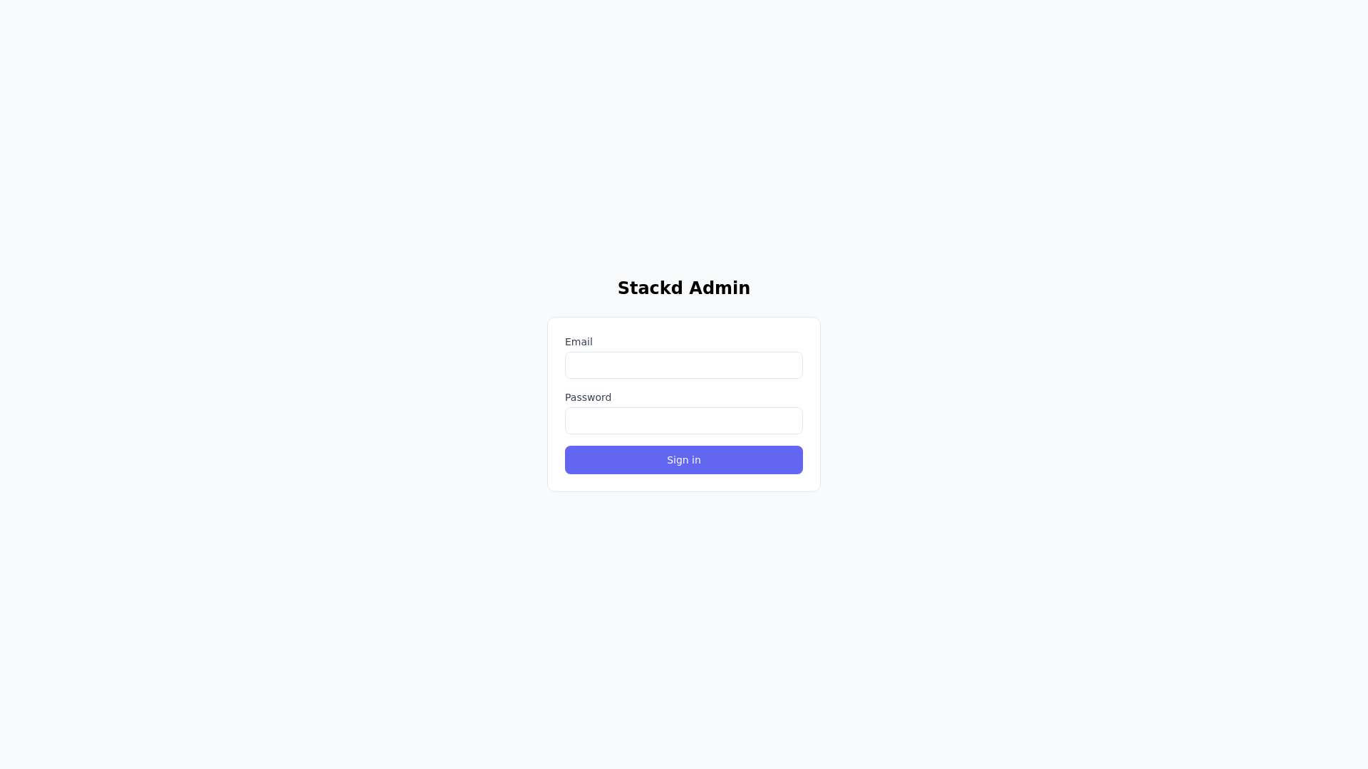 website screenshot of https://stackd-admin.pages.dev/