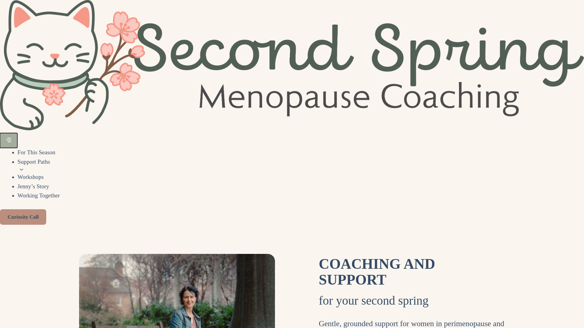 website screenshot of https://secondspringcoaching.co/