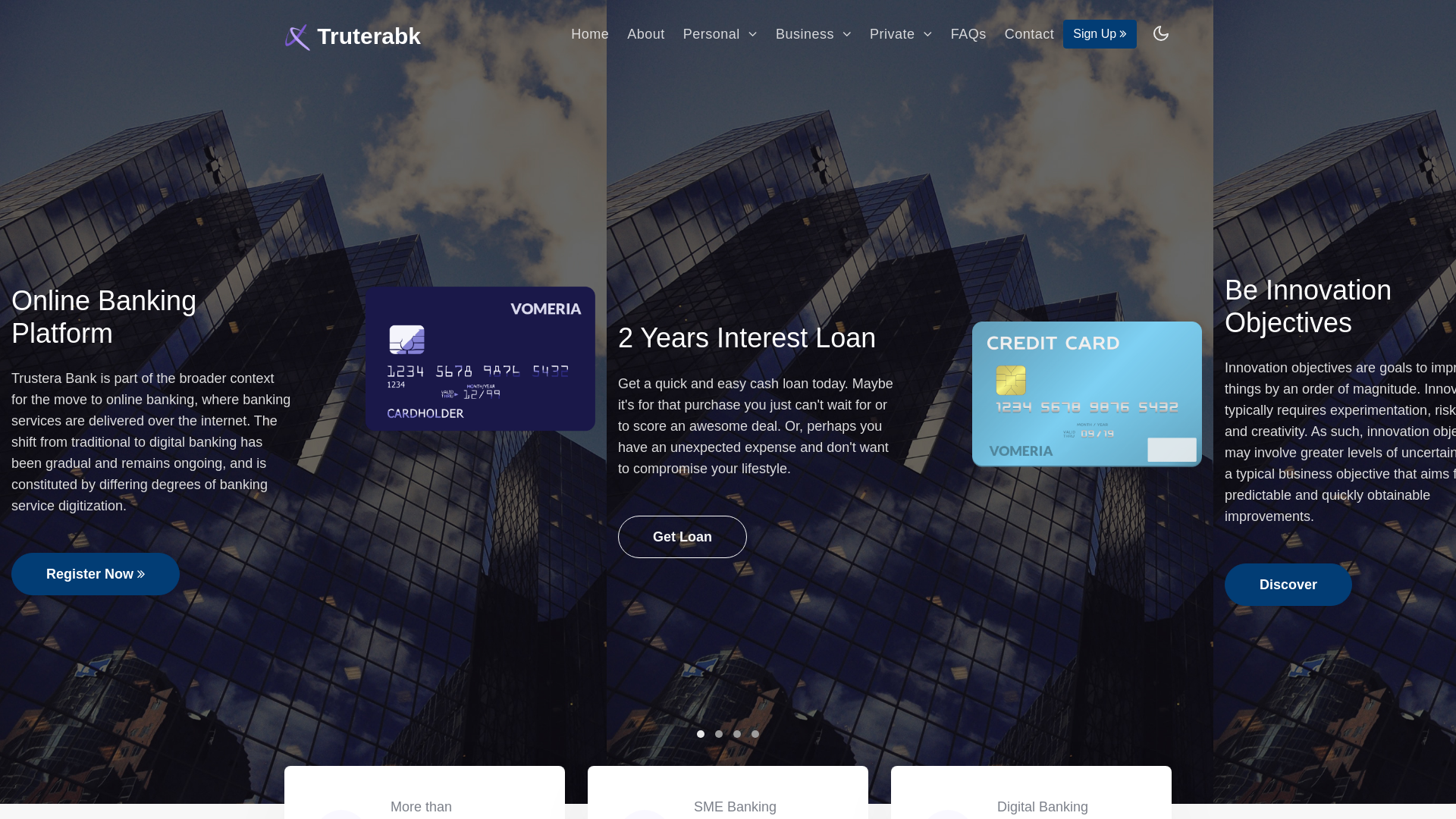 website screenshot of https://truterabk.com/