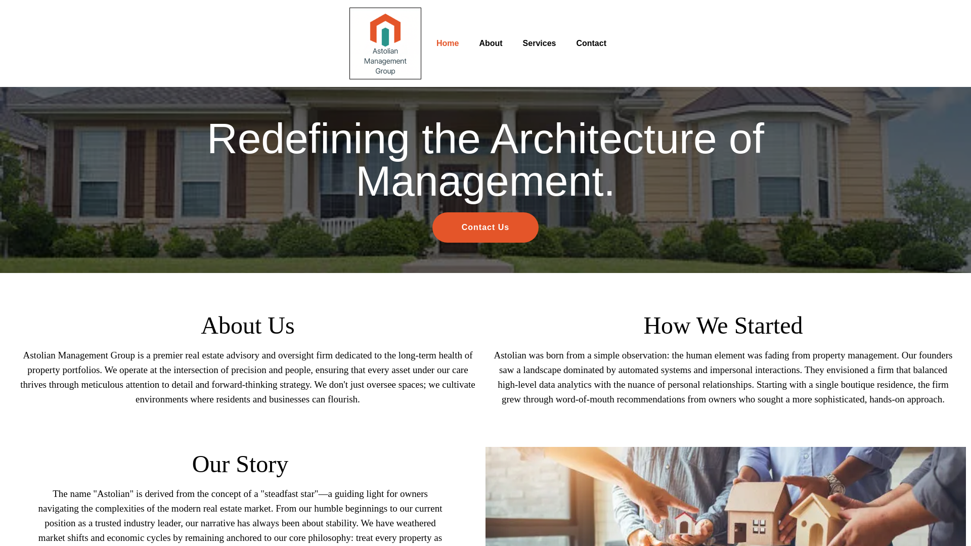 website screenshot of https://astolianmanagementgroup.com