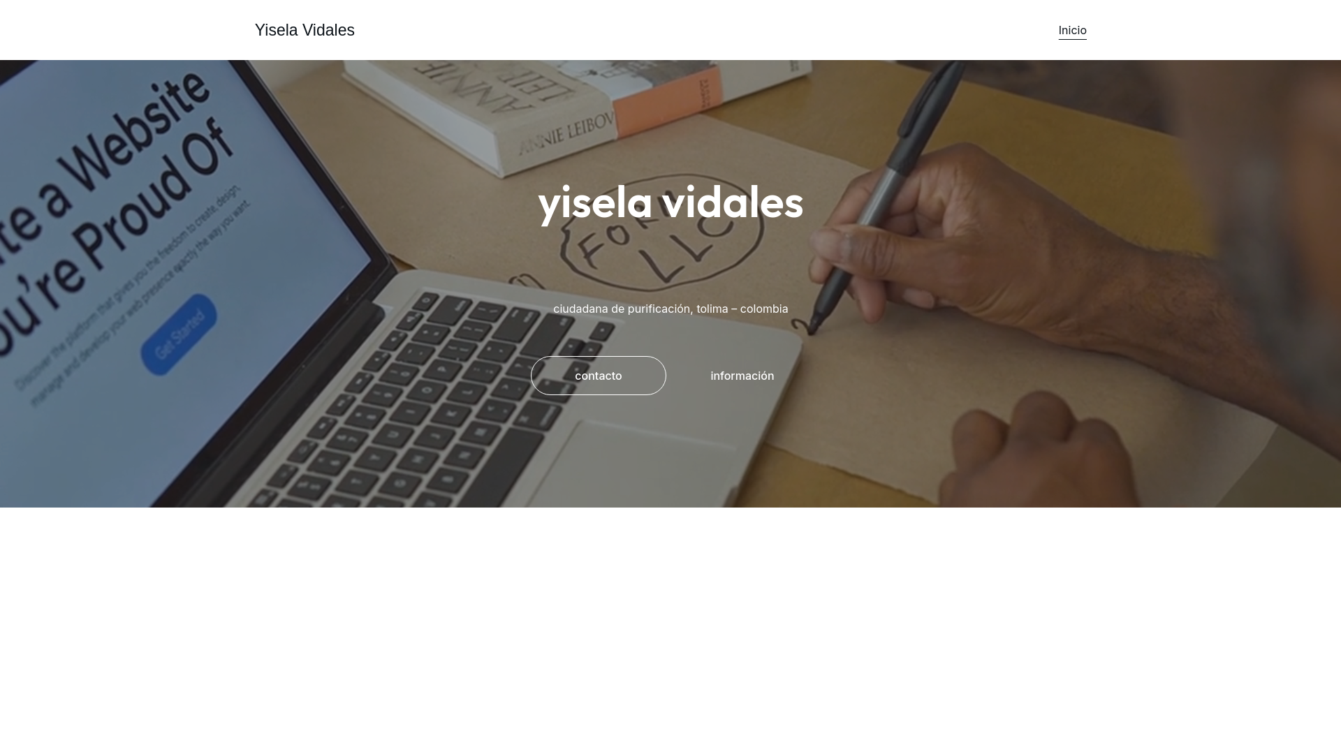 website screenshot of https://yiselavidales.com/