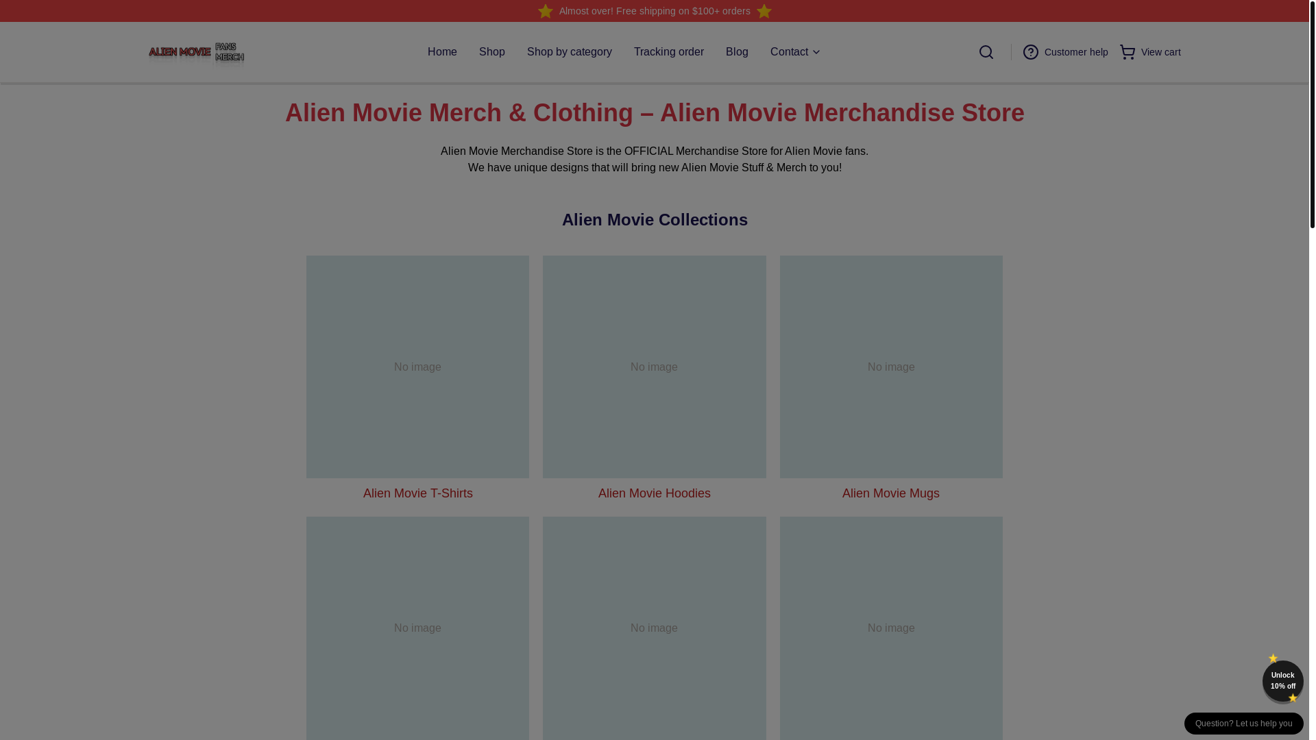 website screenshot of https://alienmovie.shop/