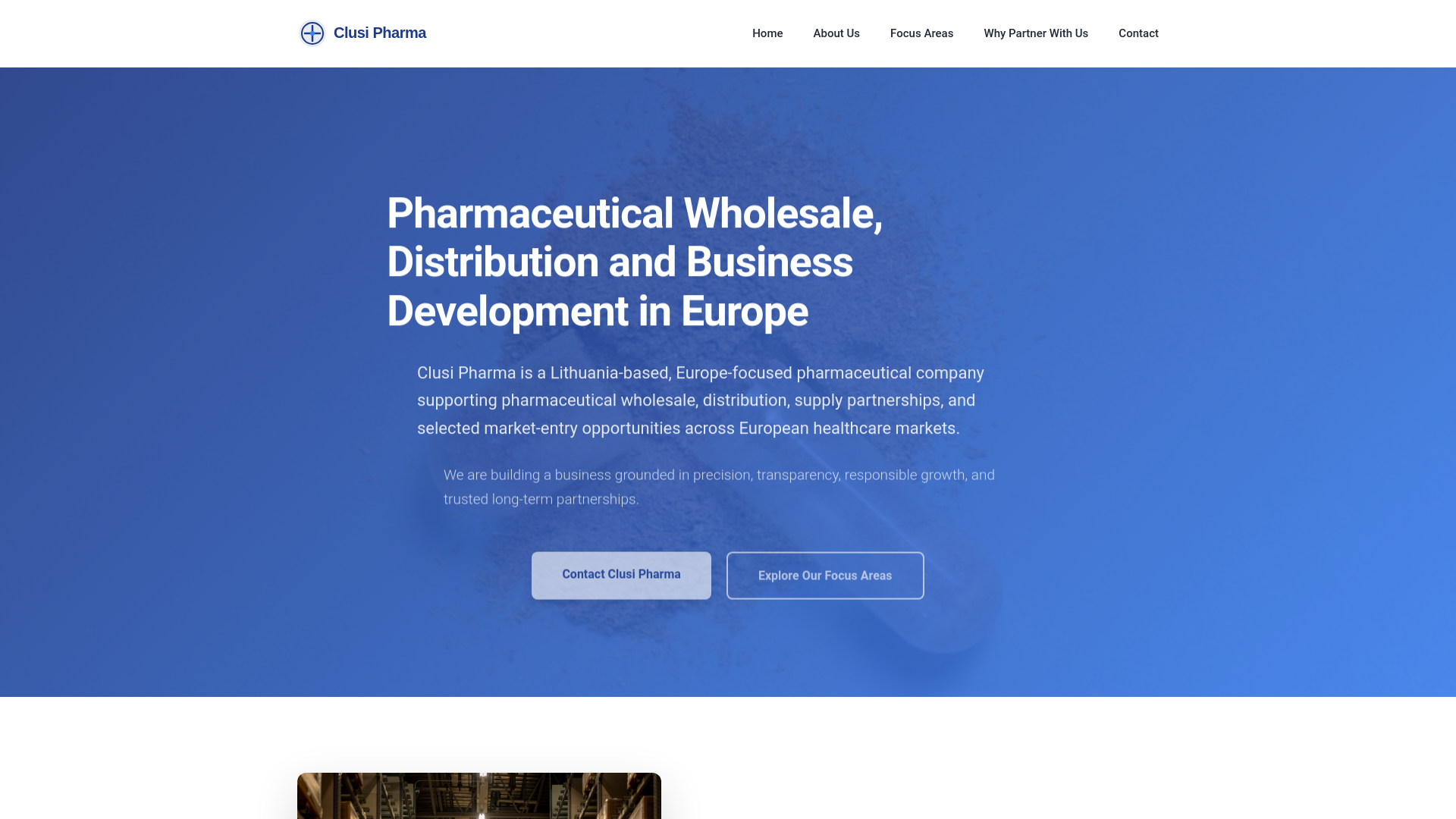 website screenshot of https://clusipharma.pages.dev/