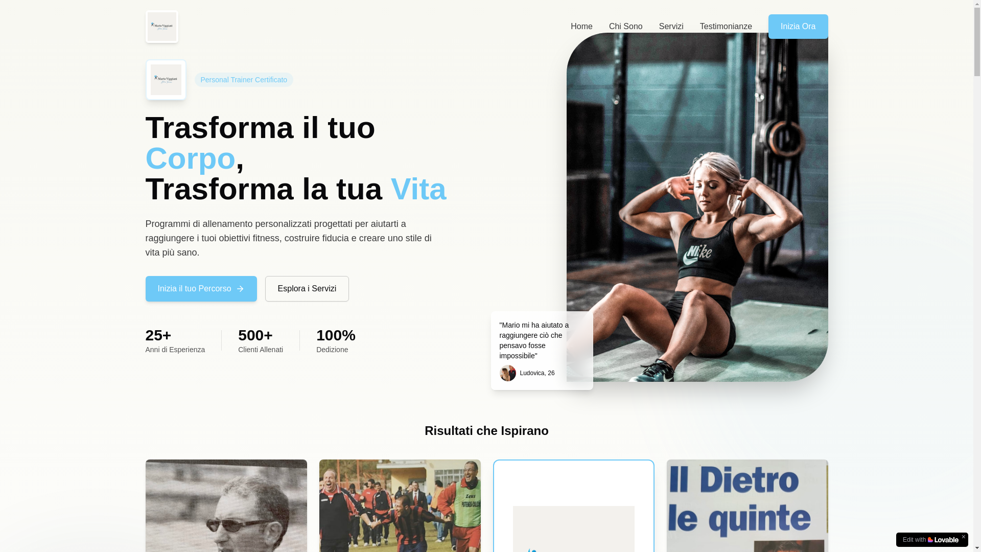 website screenshot of https://marioviggiani.it/