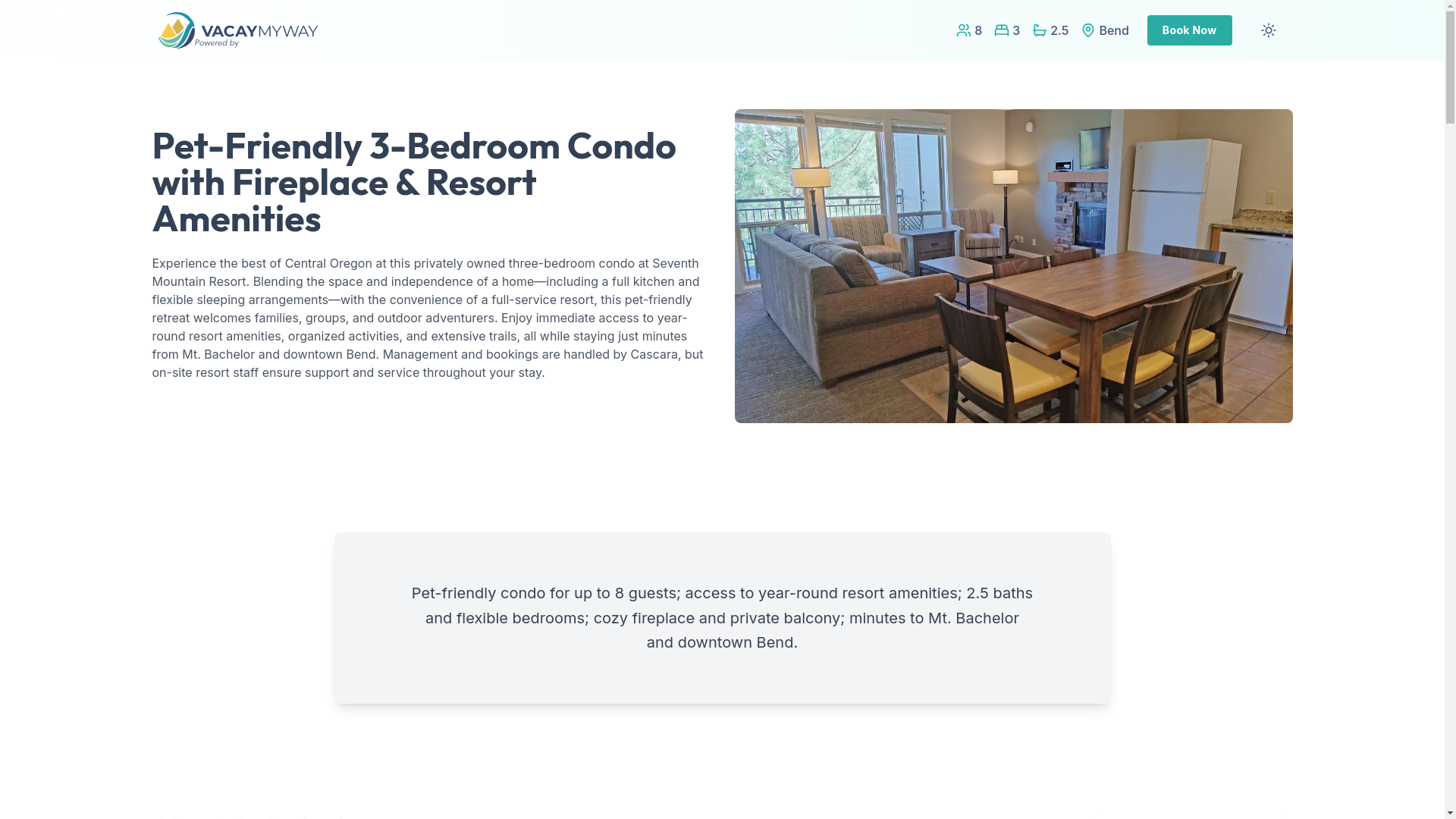 website screenshot of https://cozybachelor.vacations/