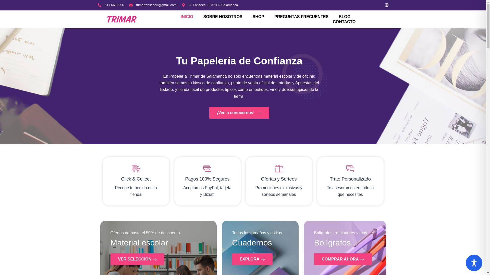 website screenshot of https://trimarsalamanca.com/