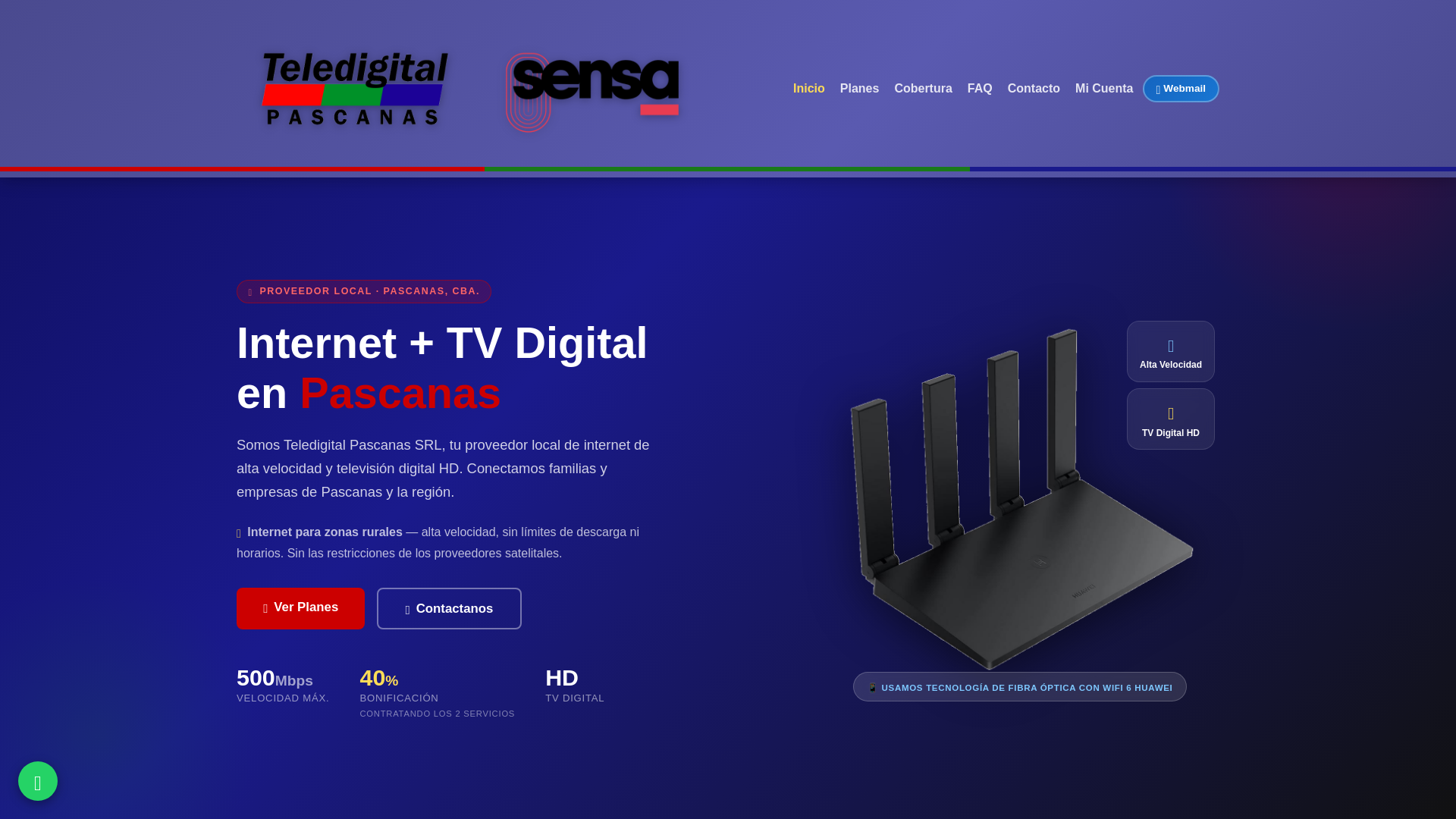 website screenshot of https://teledigital.com.ar/