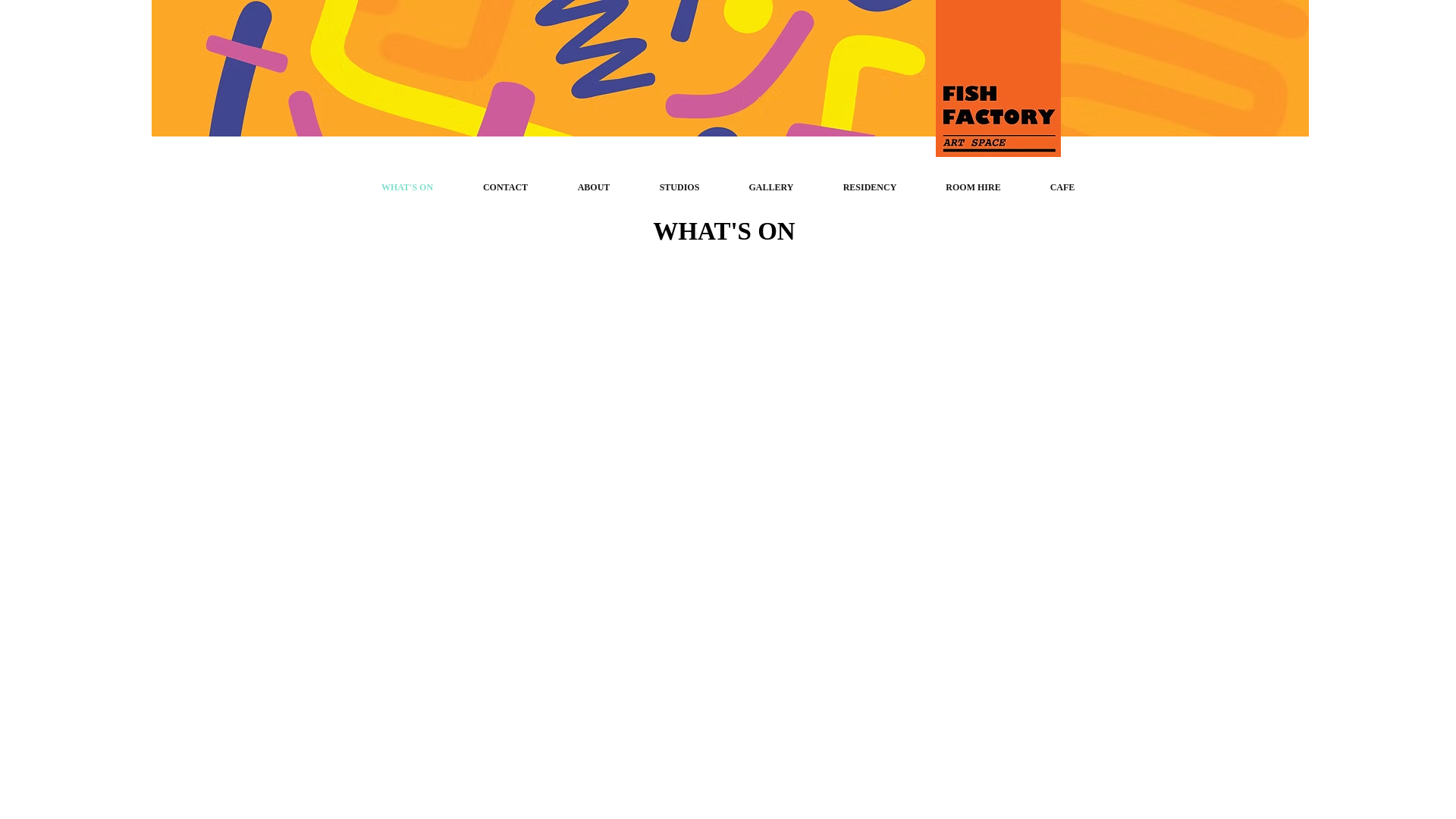 website screenshot of https://fishfactoryarts.co.uk/
