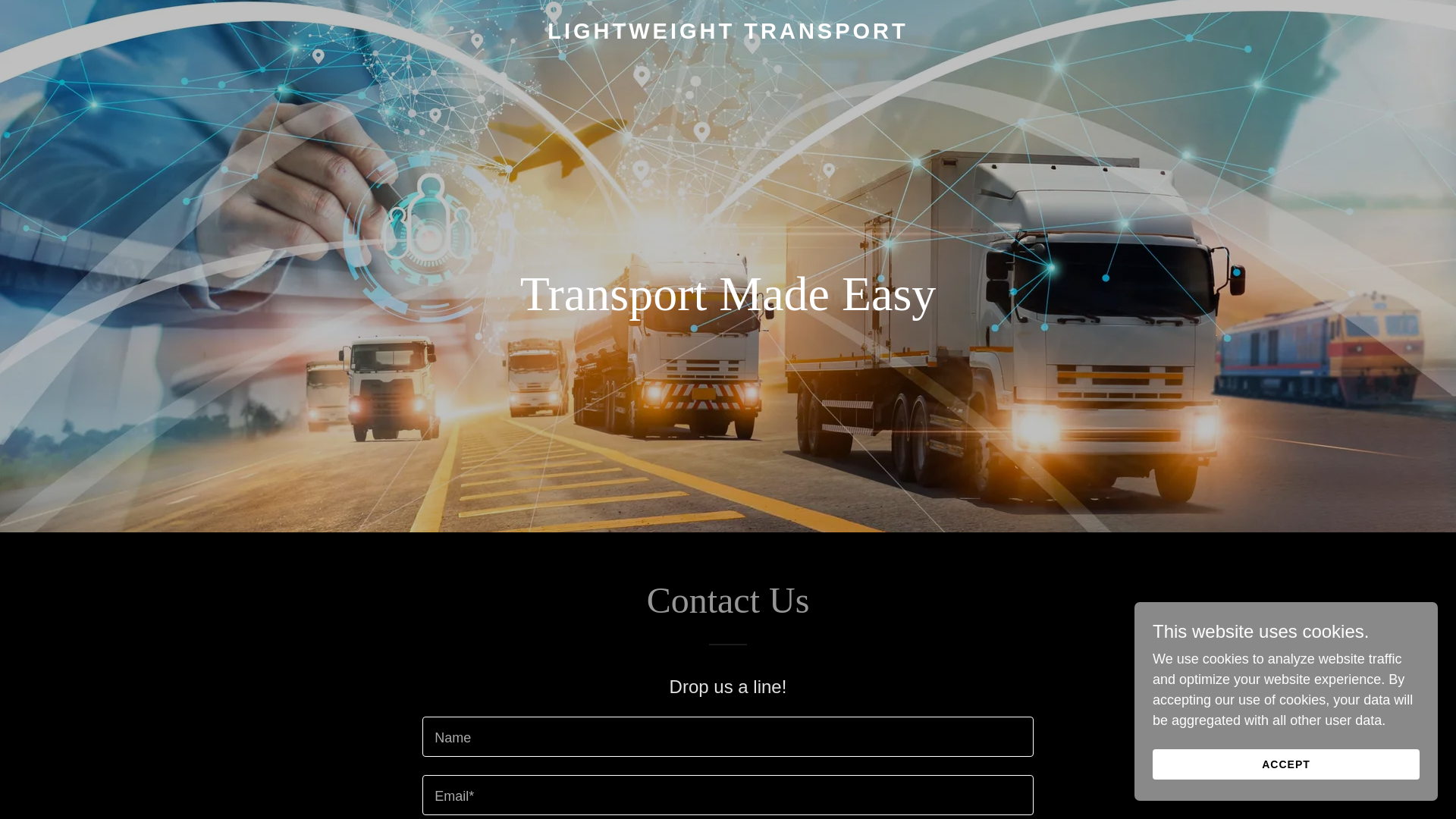 website screenshot of https://lightweighttransport.ca