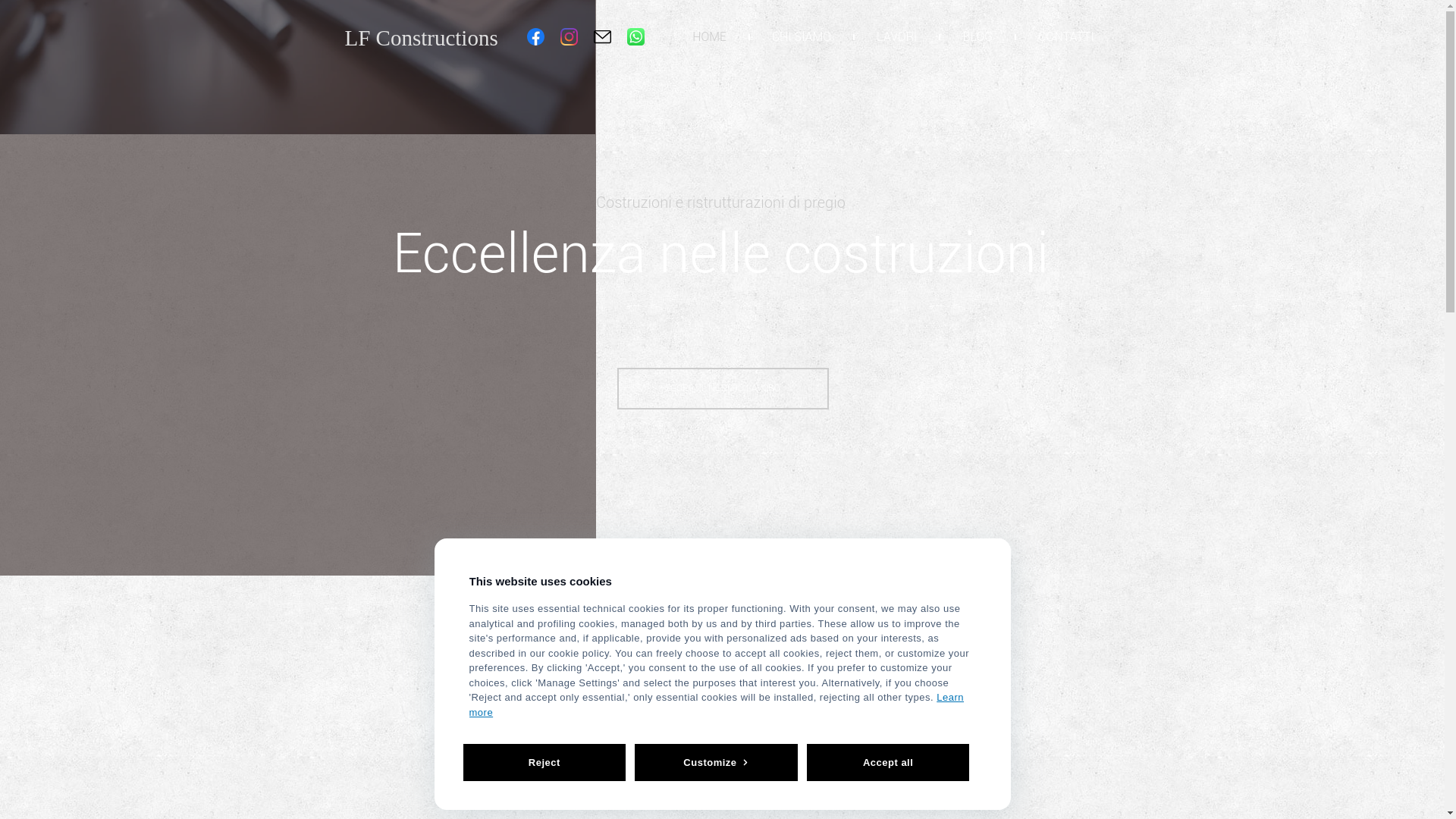 website screenshot of https://lfconstructions.com/