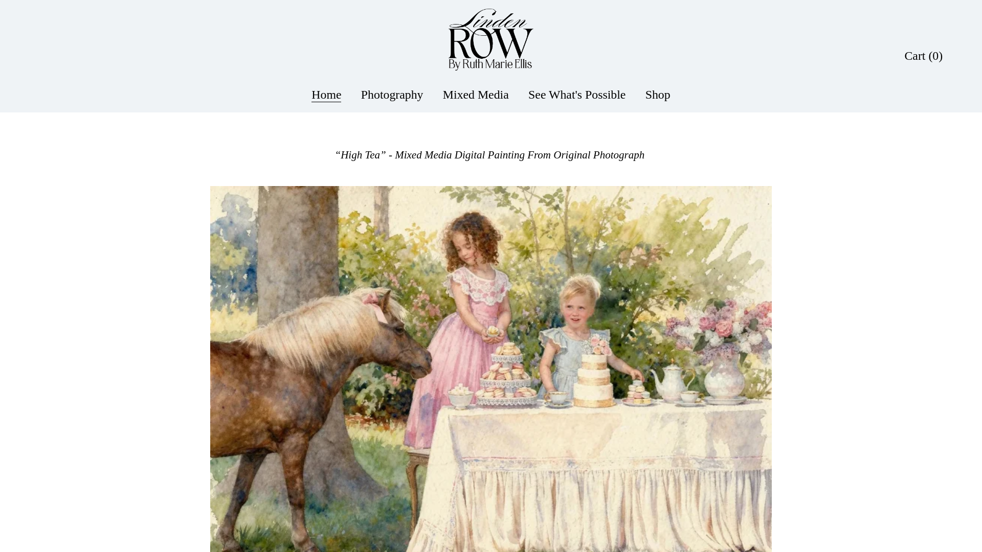 website screenshot of https://lindenrowstudio.com/