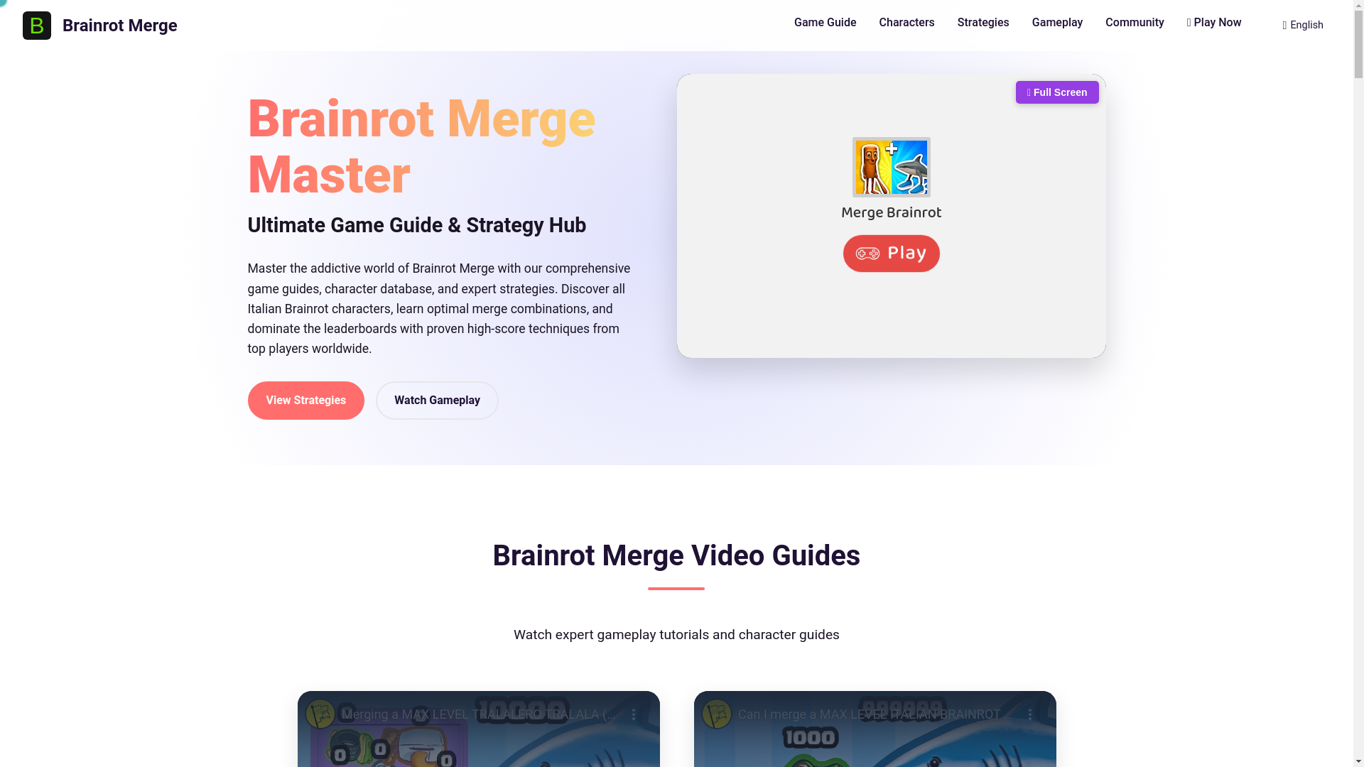 website screenshot of https://brainrotmerge-online.pages.dev/
