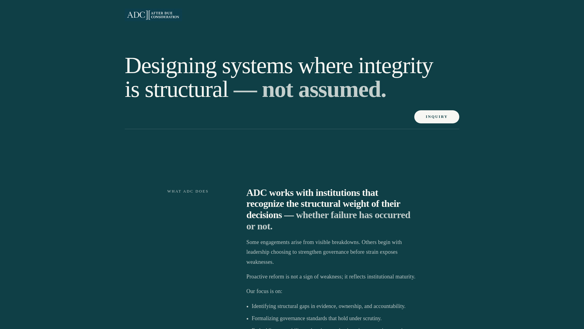 website screenshot of https://afterdueconsideration.pages.dev/