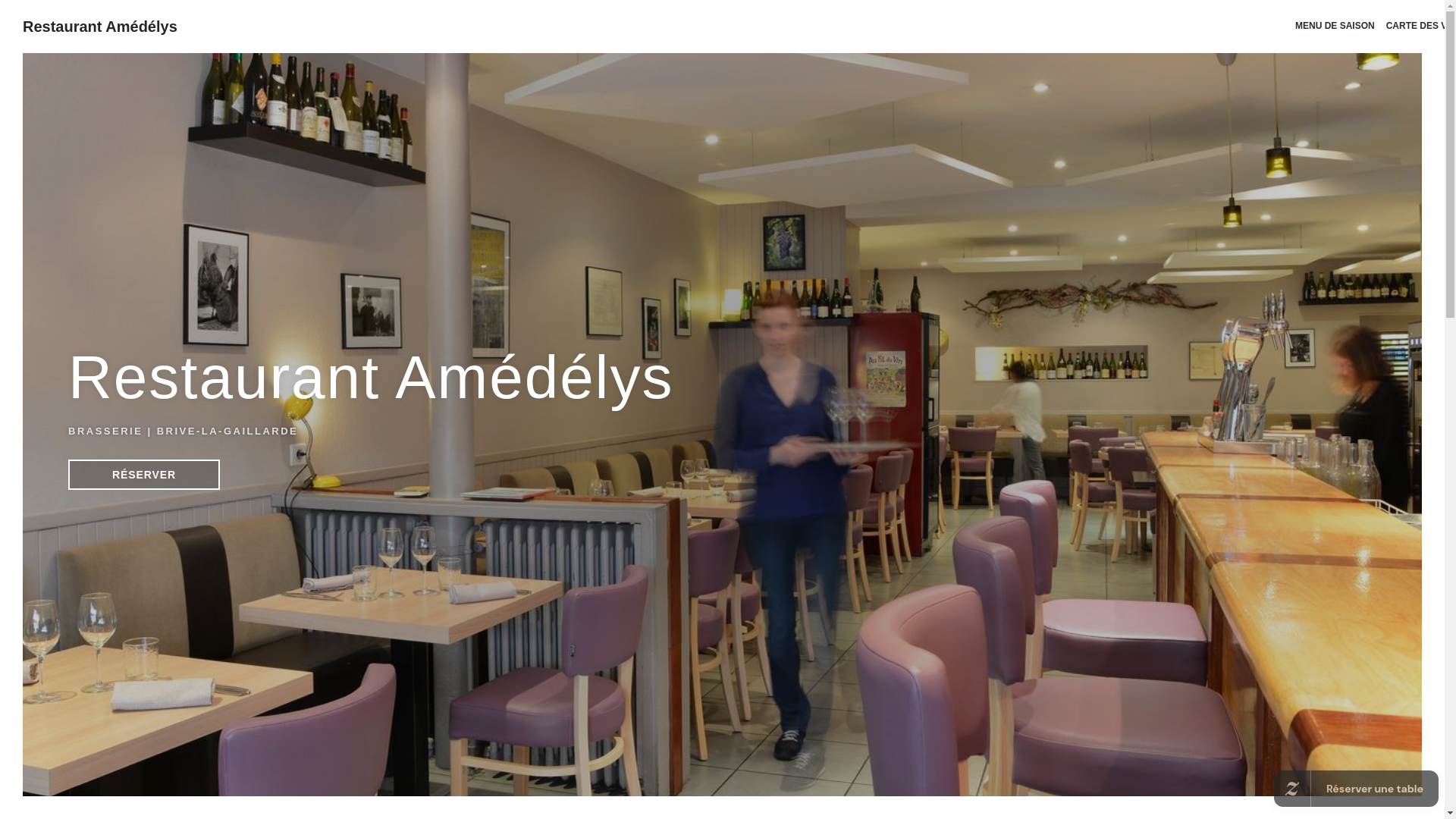 website screenshot of https://restaurant-amedelys.fr/