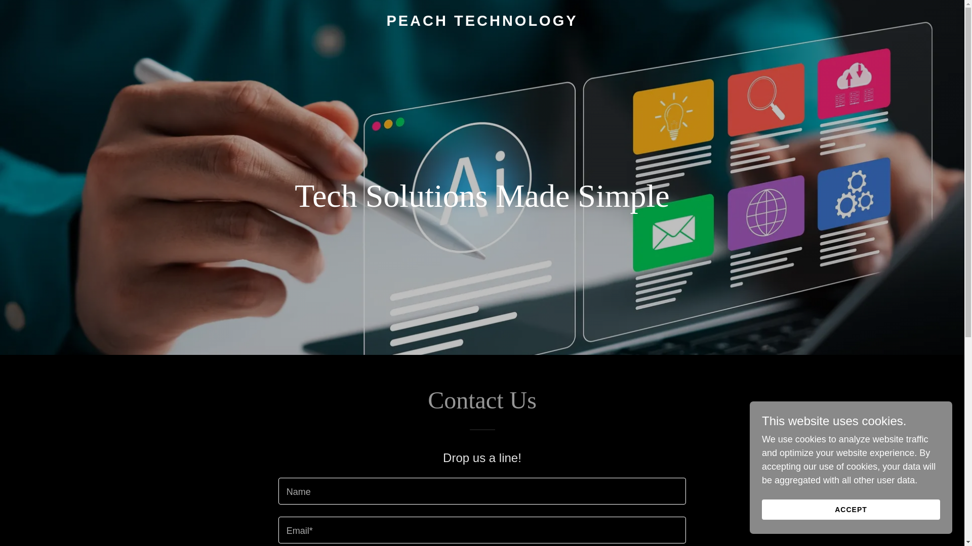 website screenshot of https://peachtec.me/