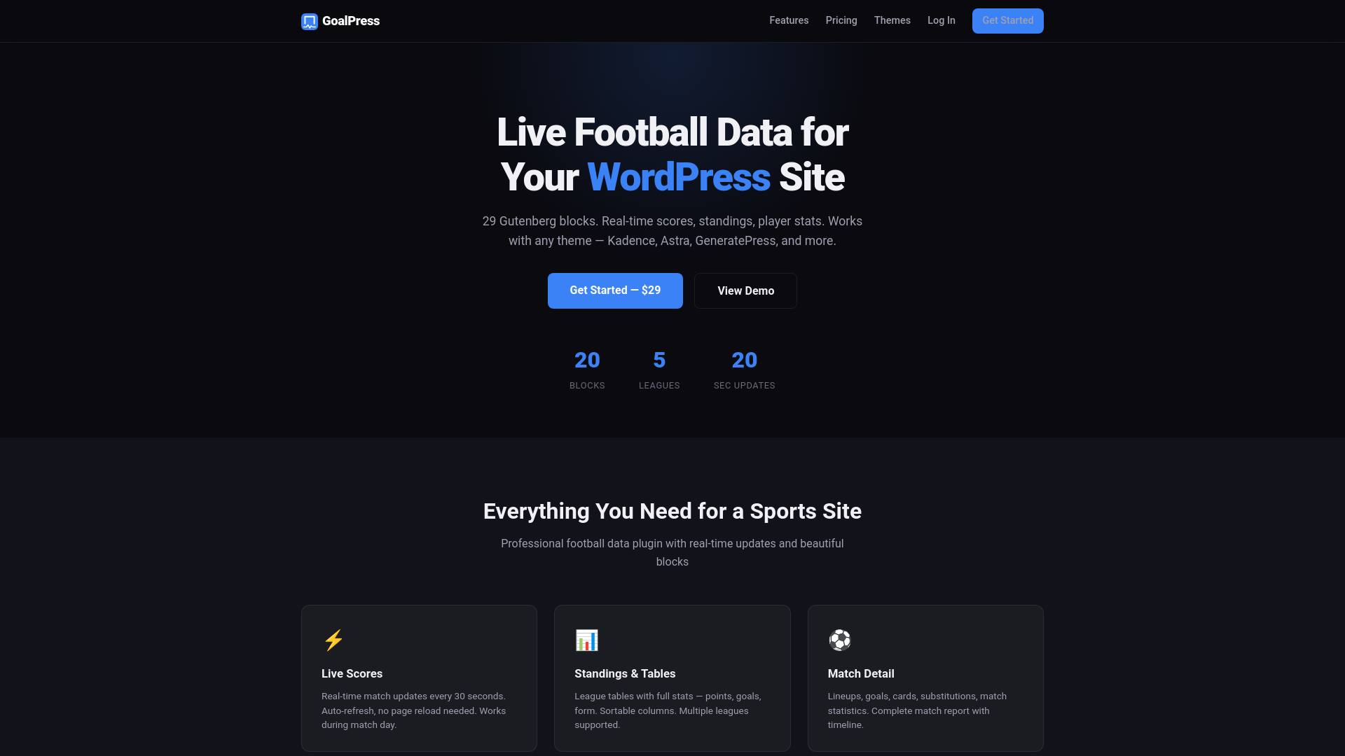 website screenshot of https://goalpress.shop