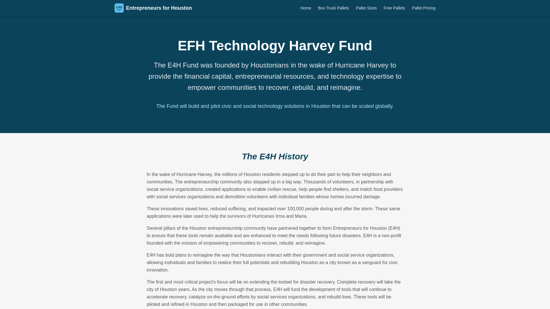 website screenshot of https://entrepreneursforhouston-org.pages.dev/