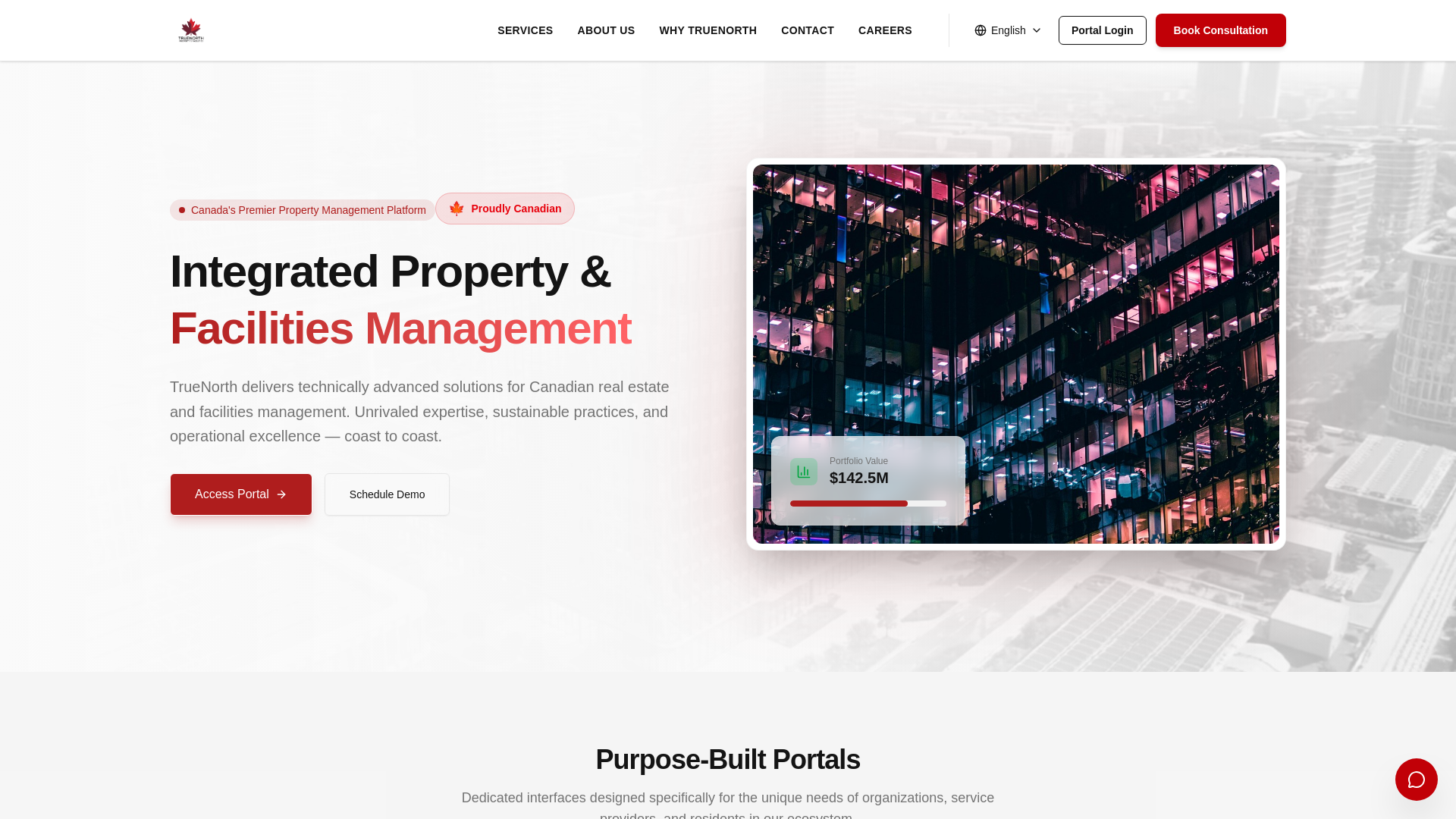 website screenshot of https://truenorthpf.com/