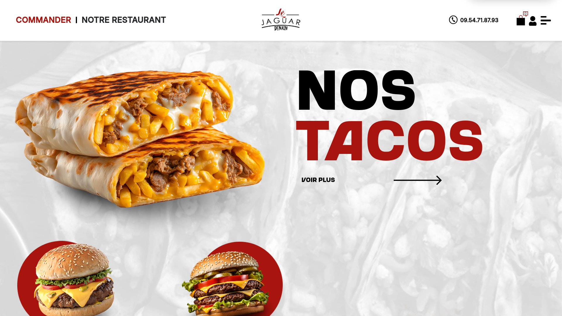 website screenshot of https://lejaguar59.fr/