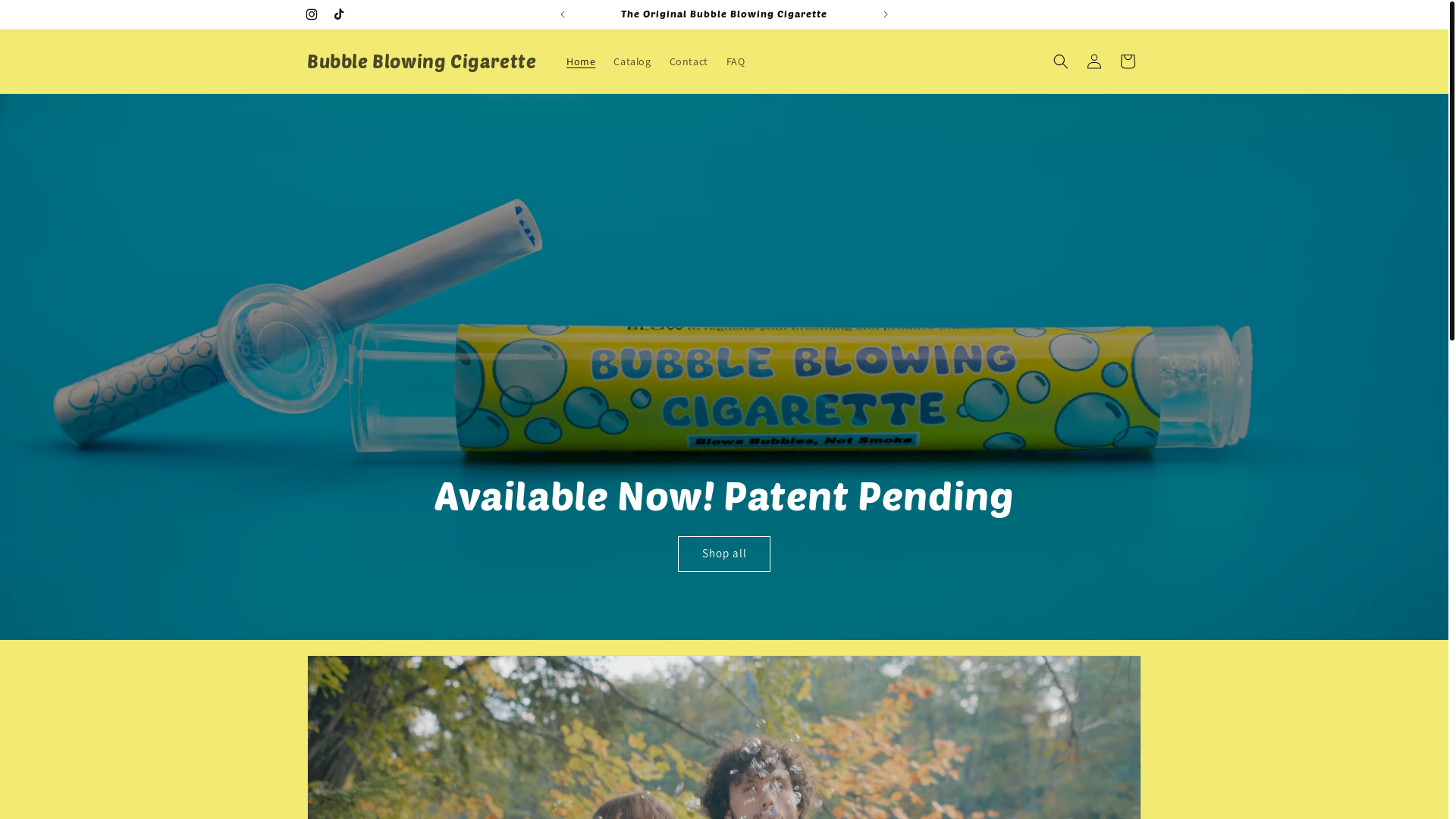 website screenshot of https://bubblesmokes.com/