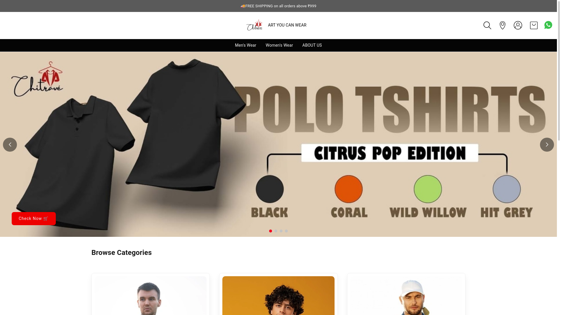 website screenshot of https://chitrave.com/