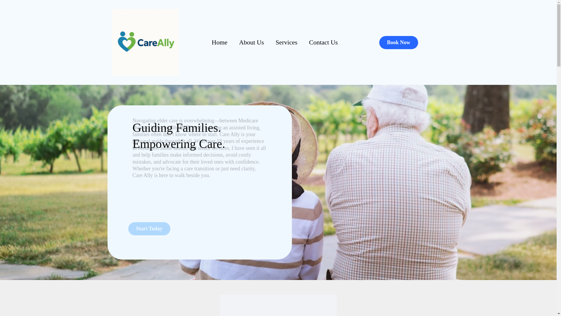 website screenshot of https://careally.online/