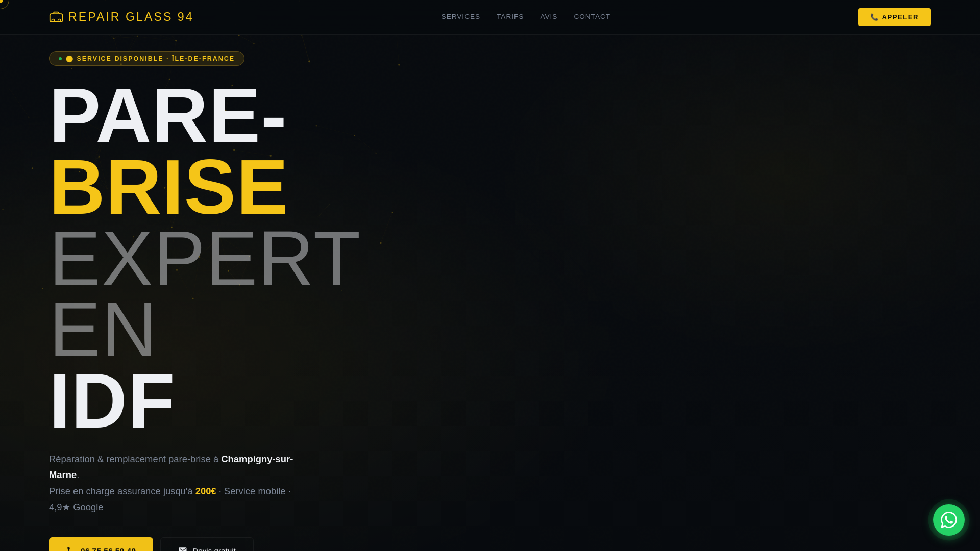 website screenshot of https://repairglass94.fr/