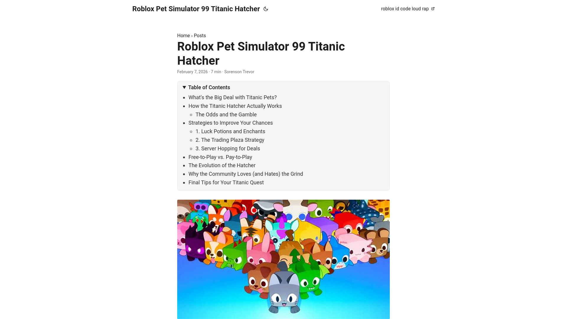 website screenshot of https://robloxpetsimulator99titanichatcher.pages.dev/