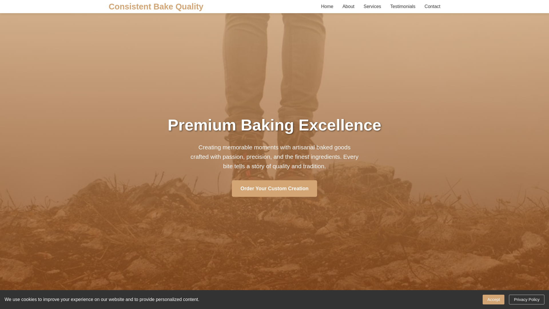 website screenshot of https://consistentbakequality.shop