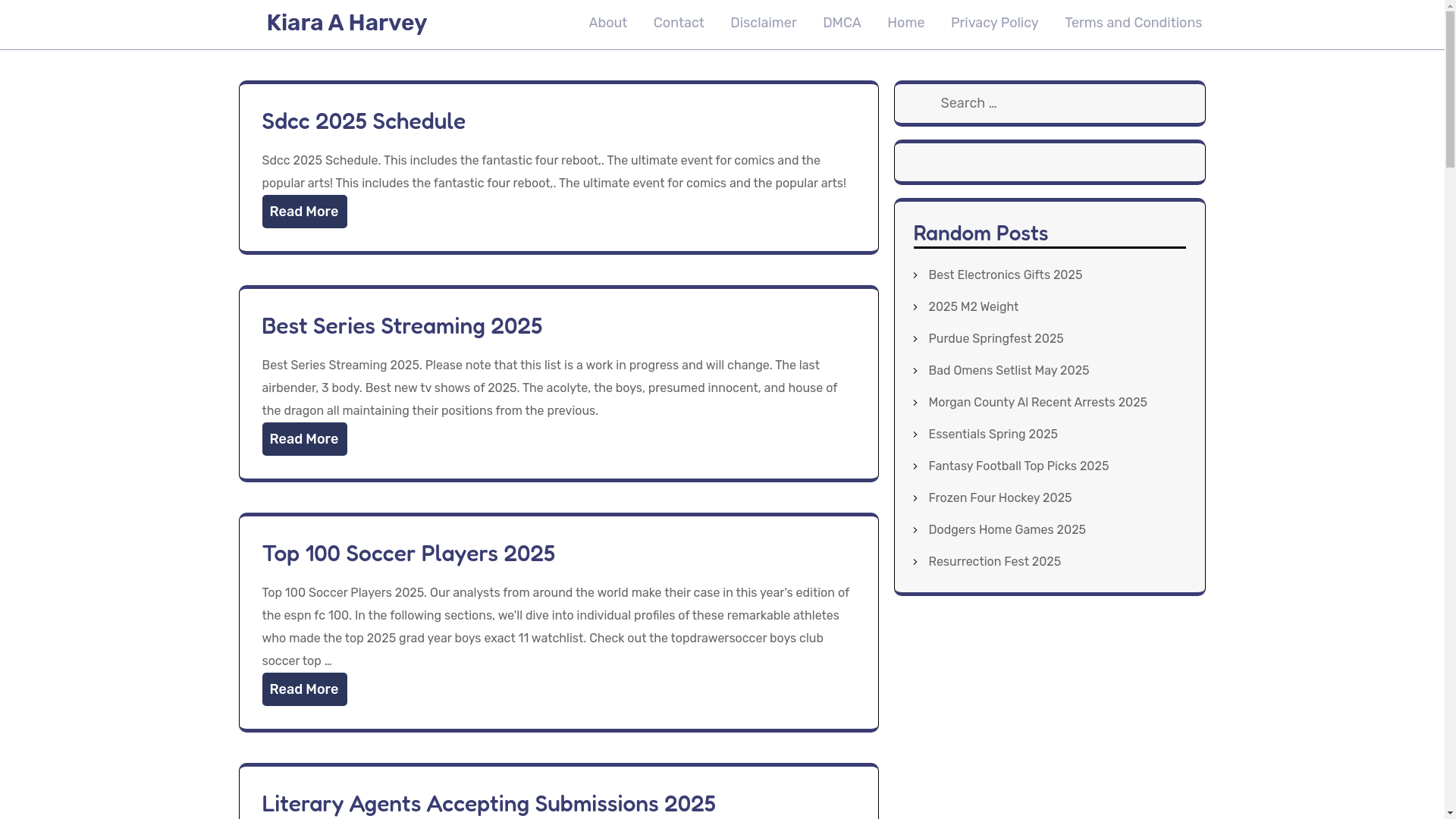 website screenshot of https://kiaraaharvey.pages.dev/