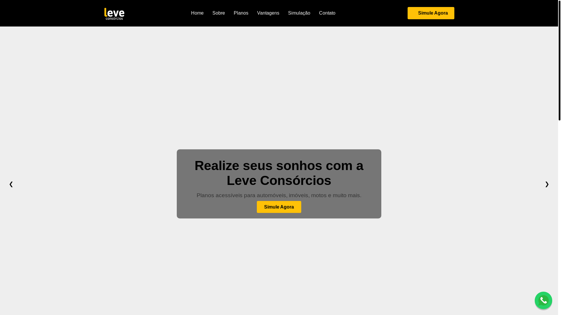 website screenshot of https://leveconsorcios.com.br/