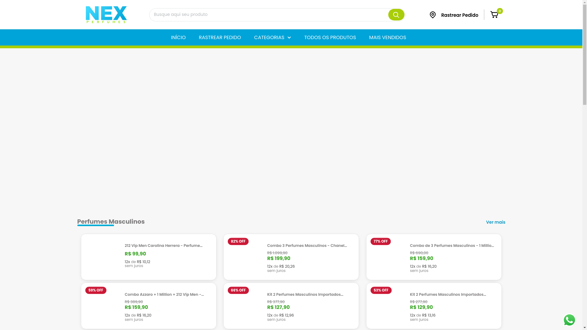 website screenshot of https://lojanexperfumes.store/