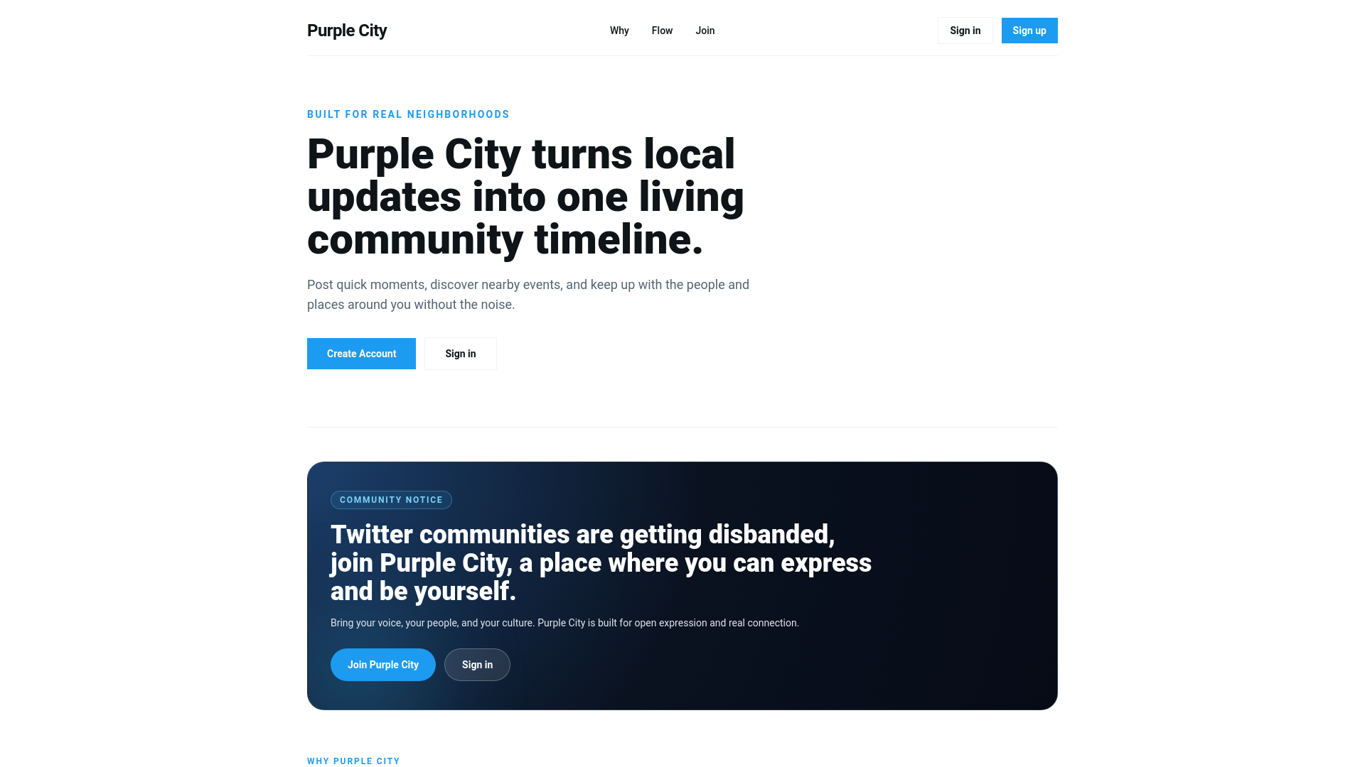 website screenshot of https://purplecity.com.ng/