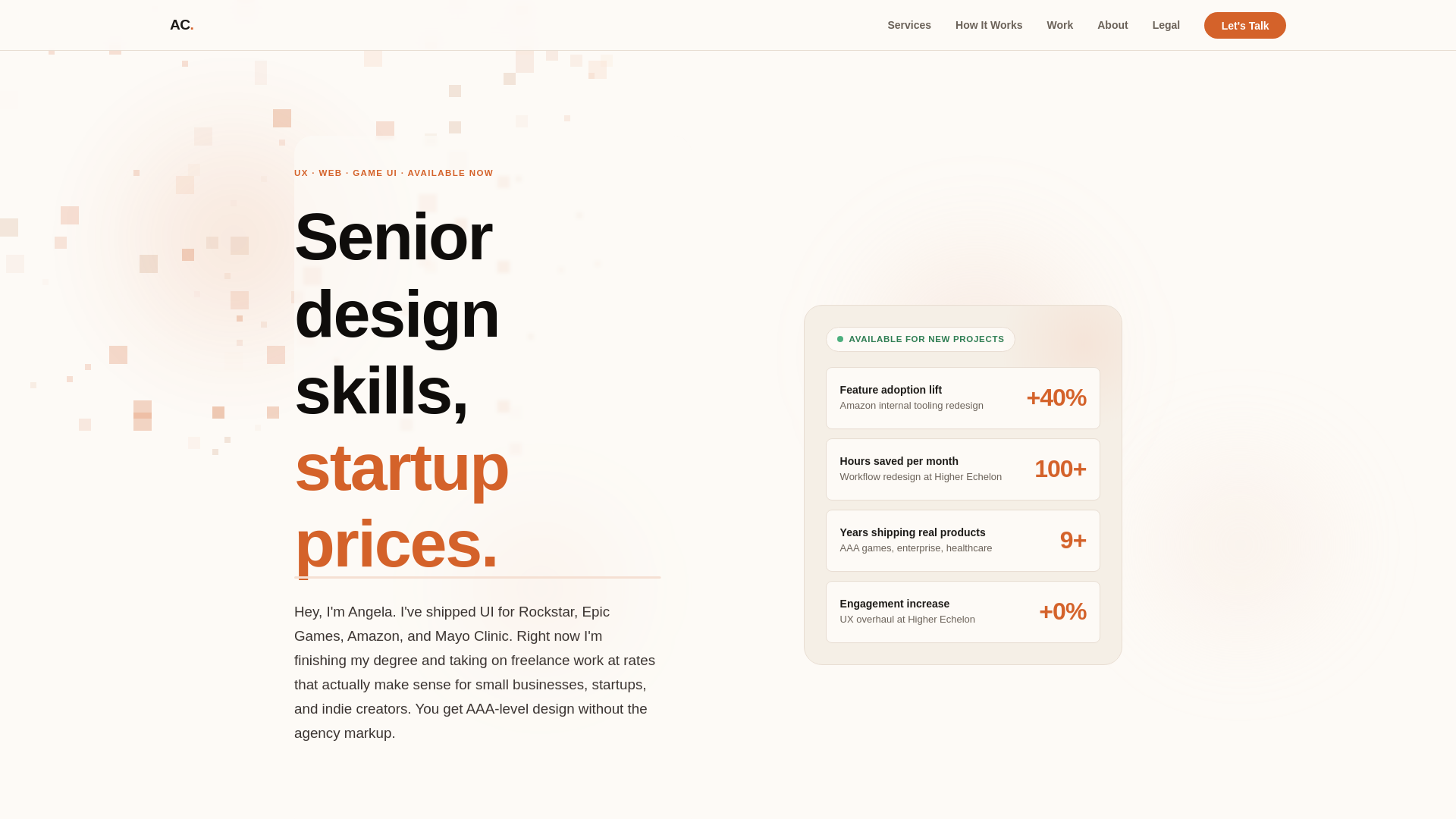 website screenshot of https://ac-studios.co/