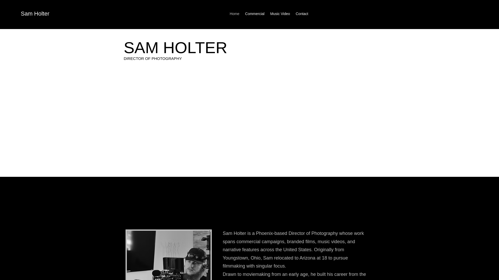 website screenshot of https://samholter.com/