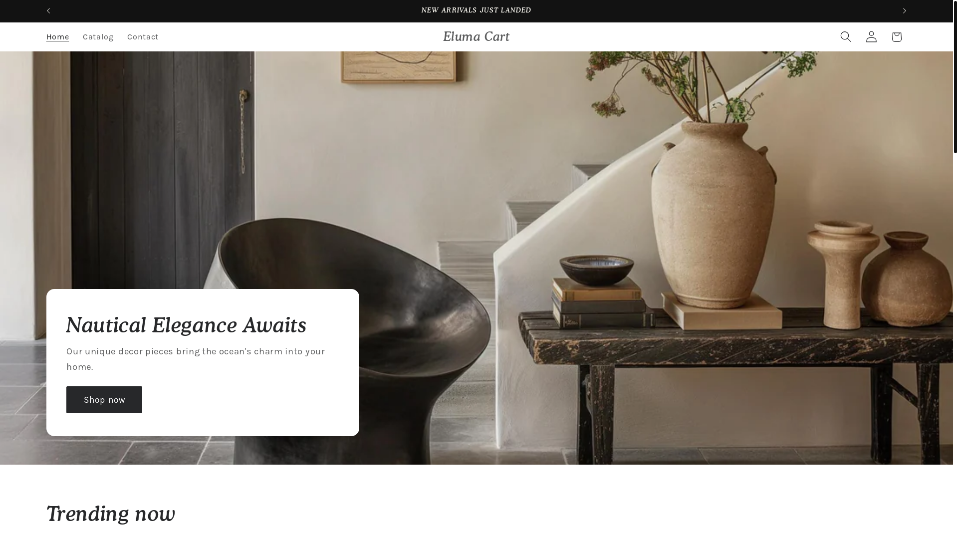 website screenshot of https://elumacart.com/